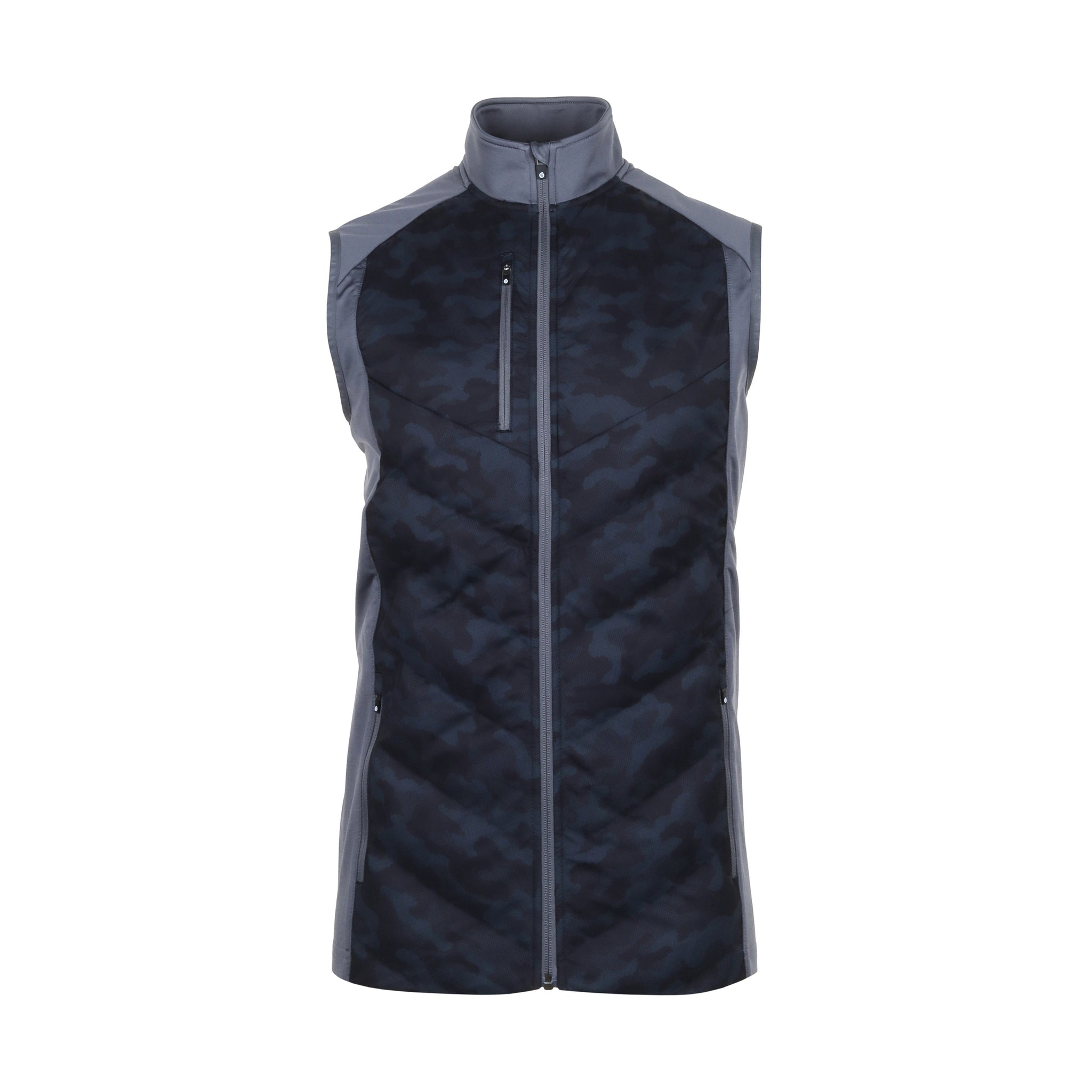 Sunderland Golf Andorra Padded Gilet Black Camo/Gunmetal