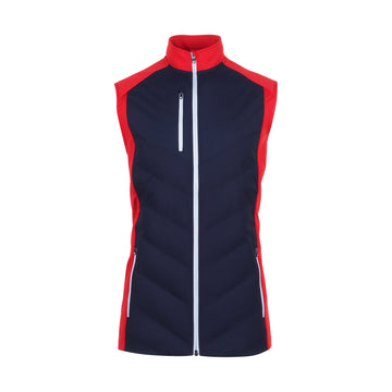 Sunderland Golf Andorra Padded Gilet Navy/Red/Silver