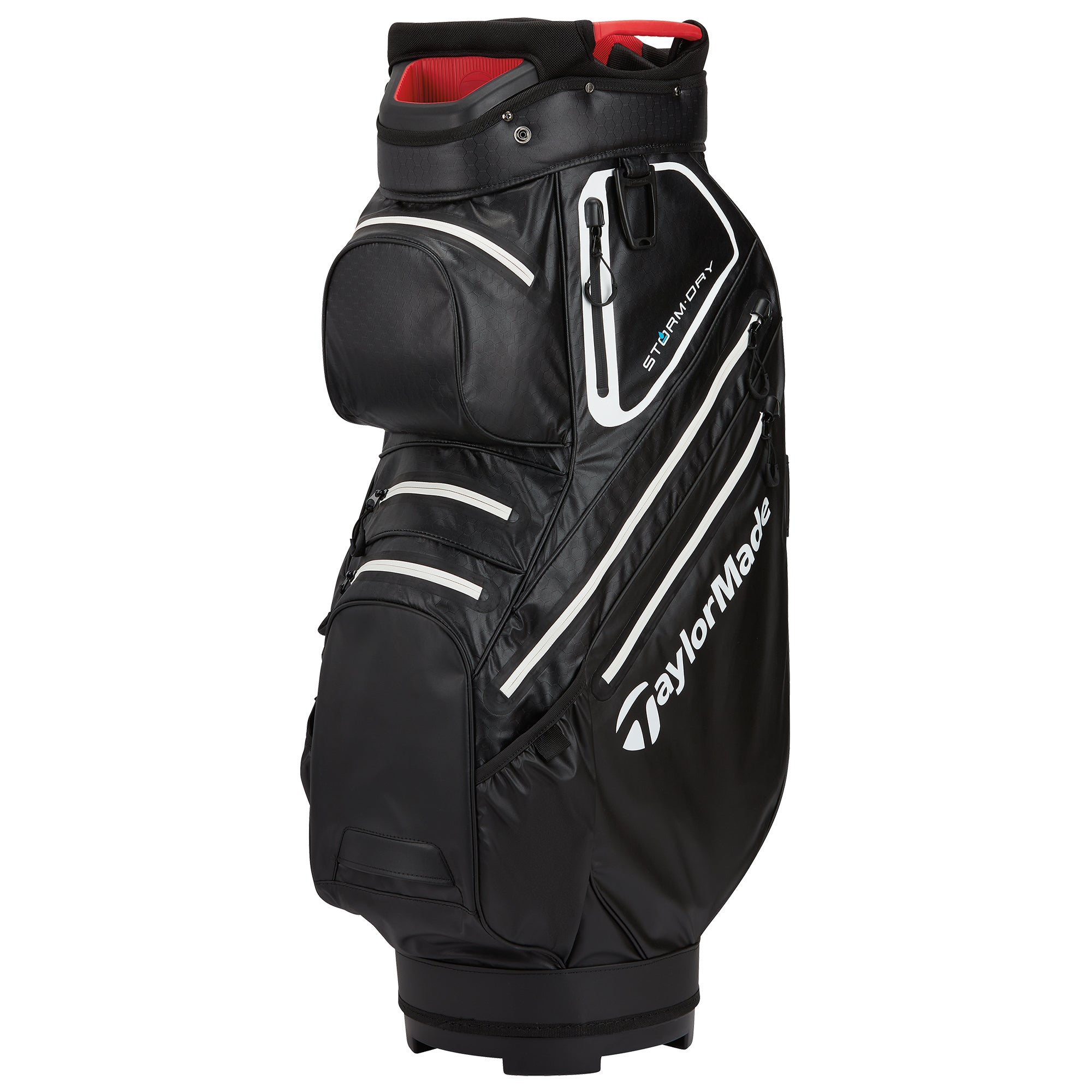 TaylorMade Storm Dry Waterproof Cart Golf Bag V97168 Black White Red ...