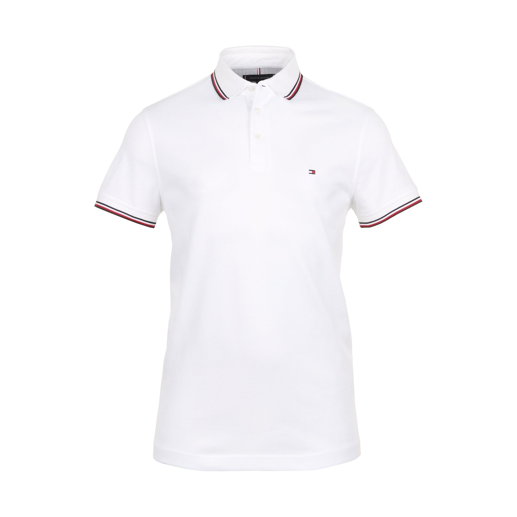 Tommy Hilfiger 1985 RWB Tipped Slim Polo Shirt MW0MW30750 White YBR ...