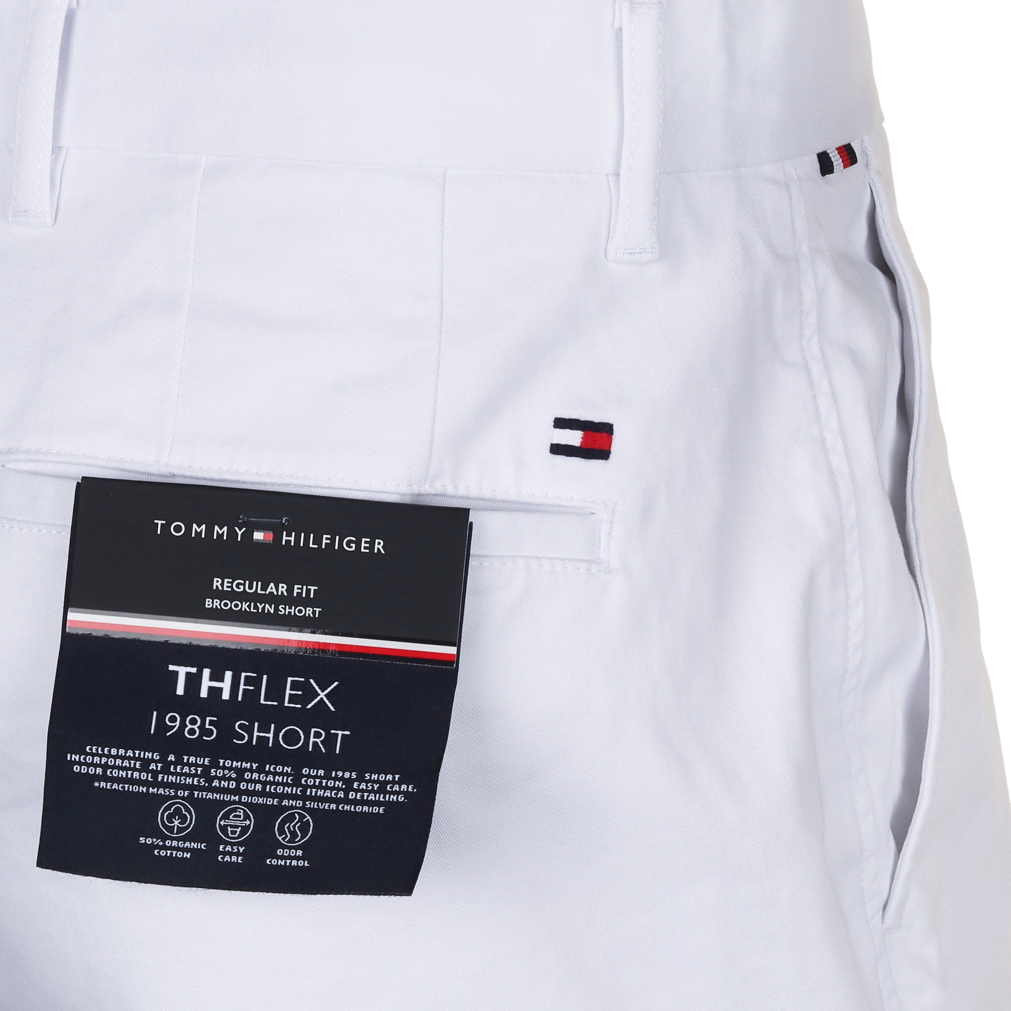 Tommy Hilfiger Brooklyn 1985 Cotton Shorts MW0MW23563 Optic White YCF ...