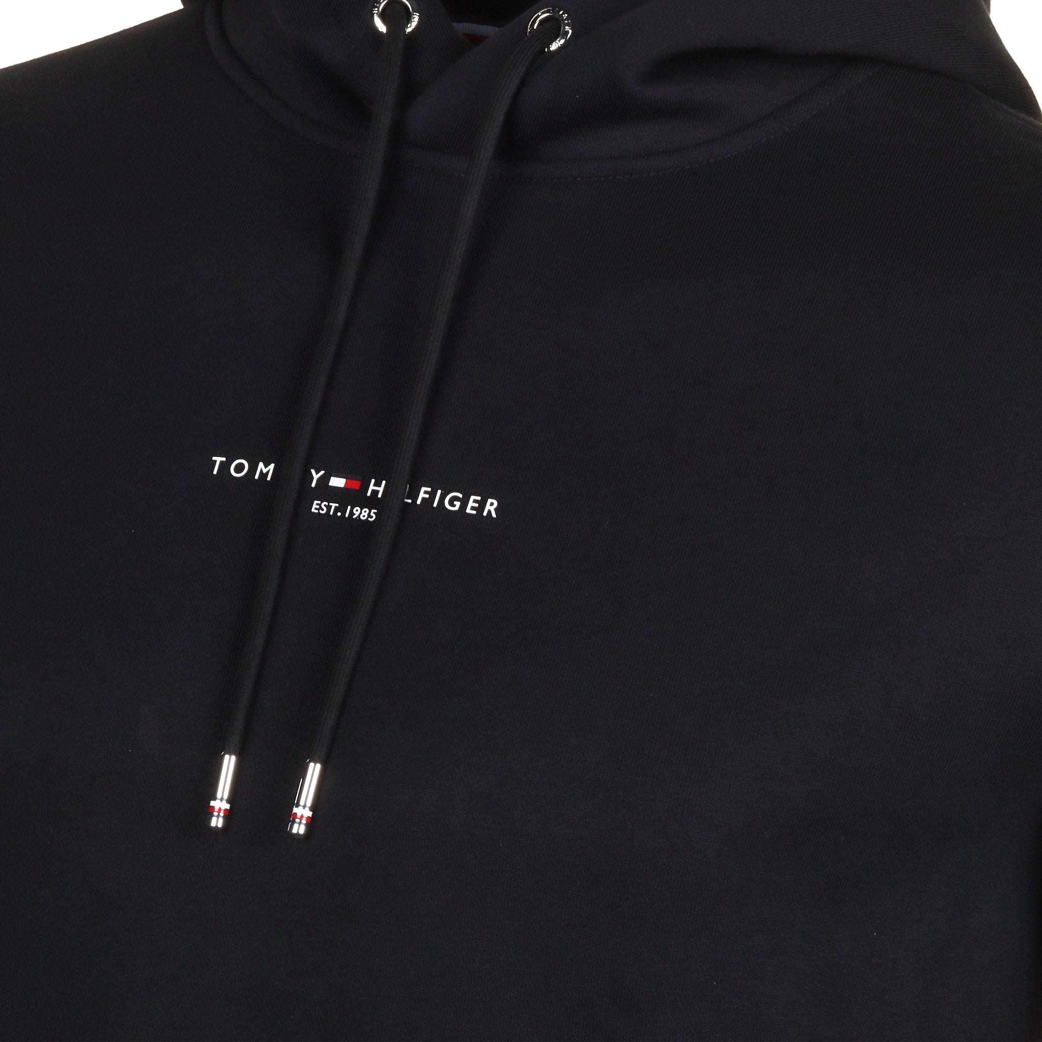 Tommy Hilfiger Logo Tipped Hoodie Black BDS