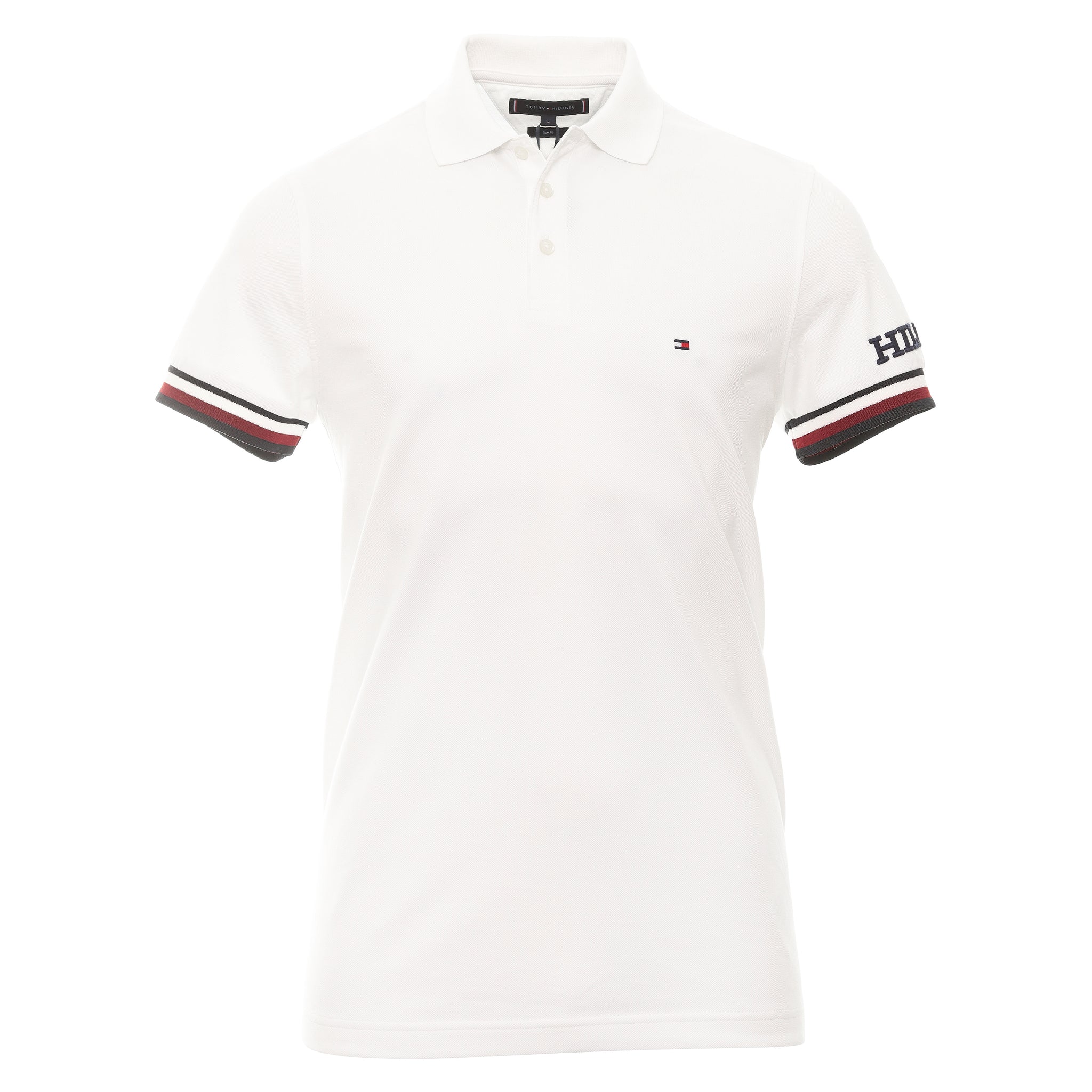 Tommy Hilfiger Monotype Polo Shirt Mw0mw31549 White Ybr Function18