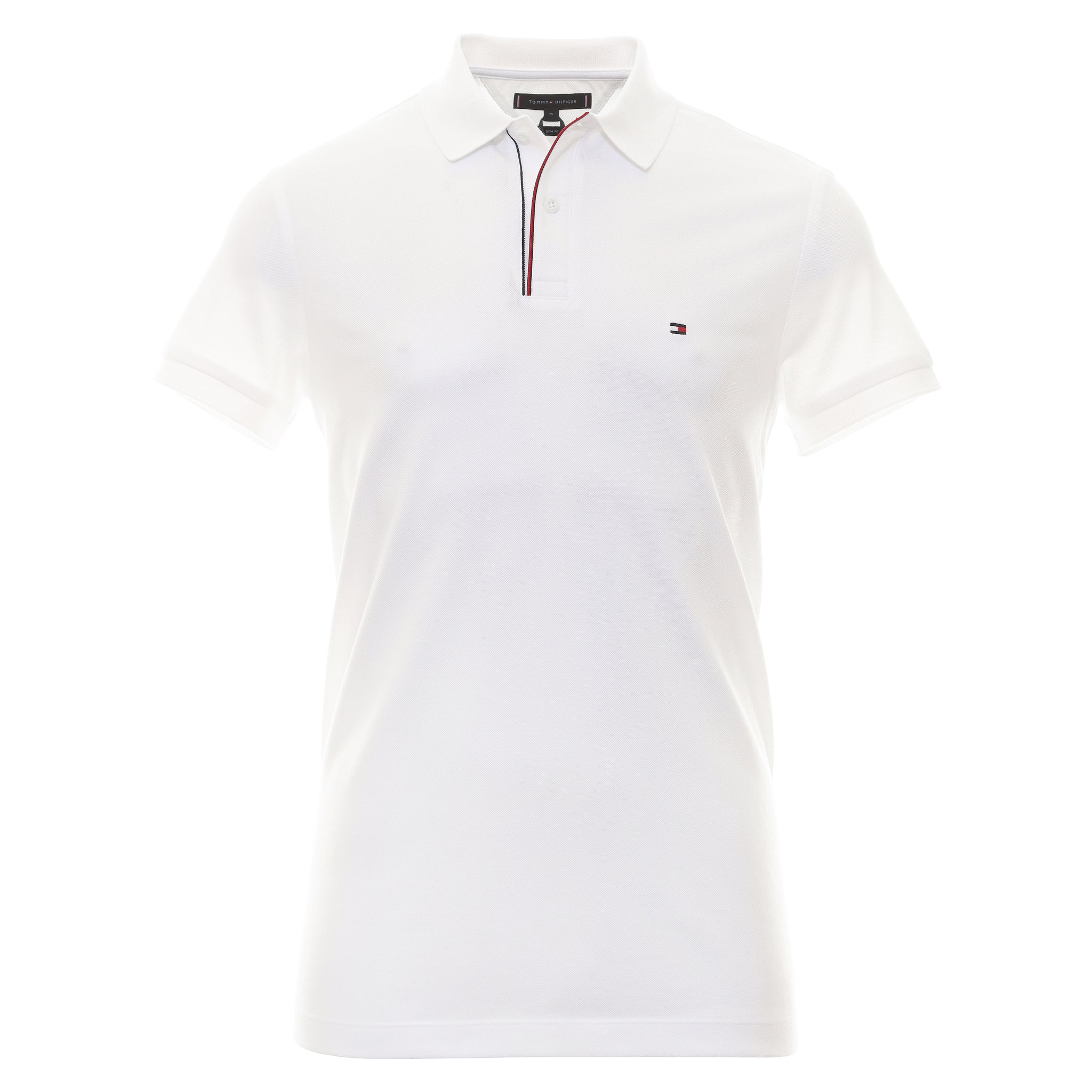 Tommy Hilfiger RWB Detail Slim Polo Shirt MW0MW33268 White YBR ...
