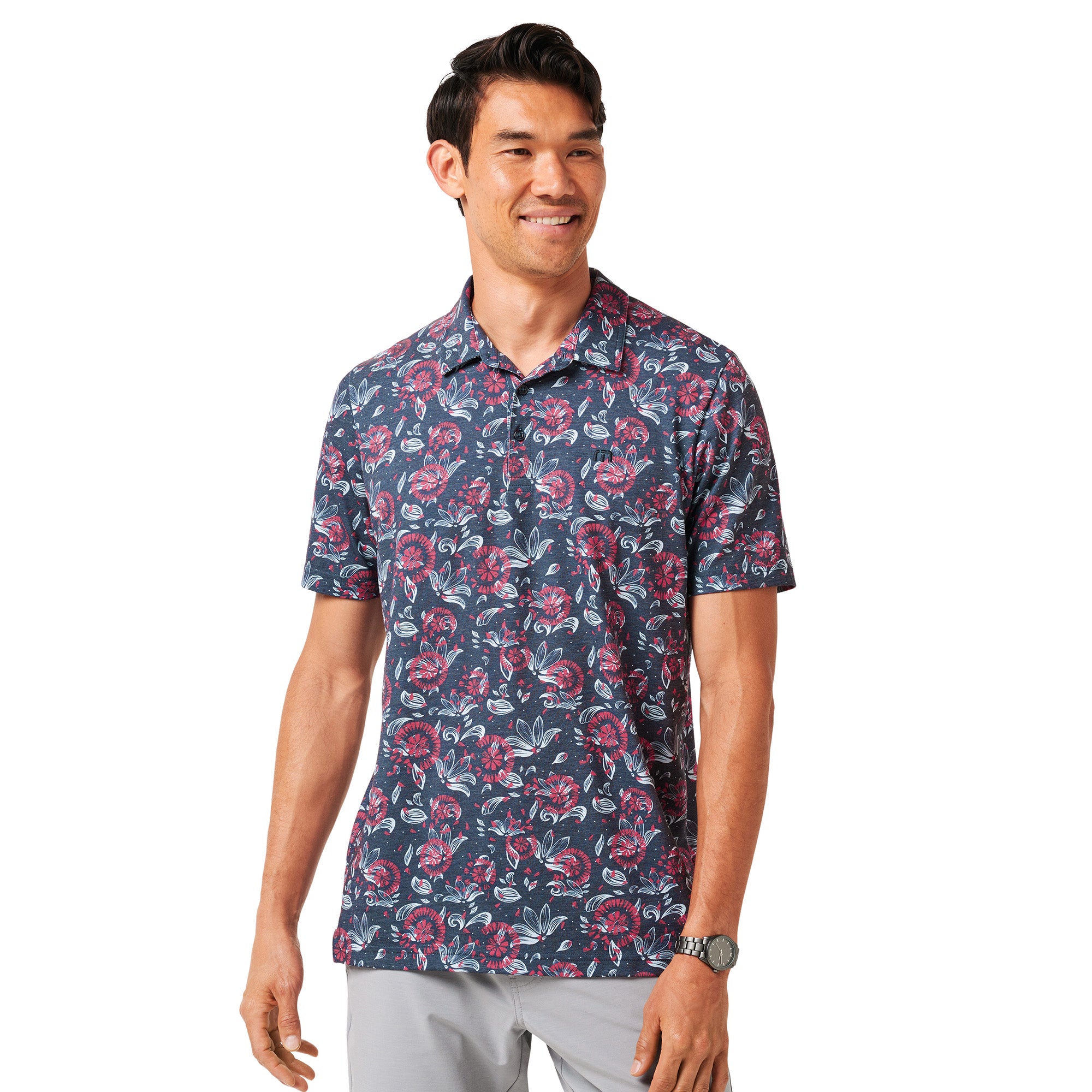 TravisMathew Flourish Polo Shirt Mood Indigo/Vintage Indigo