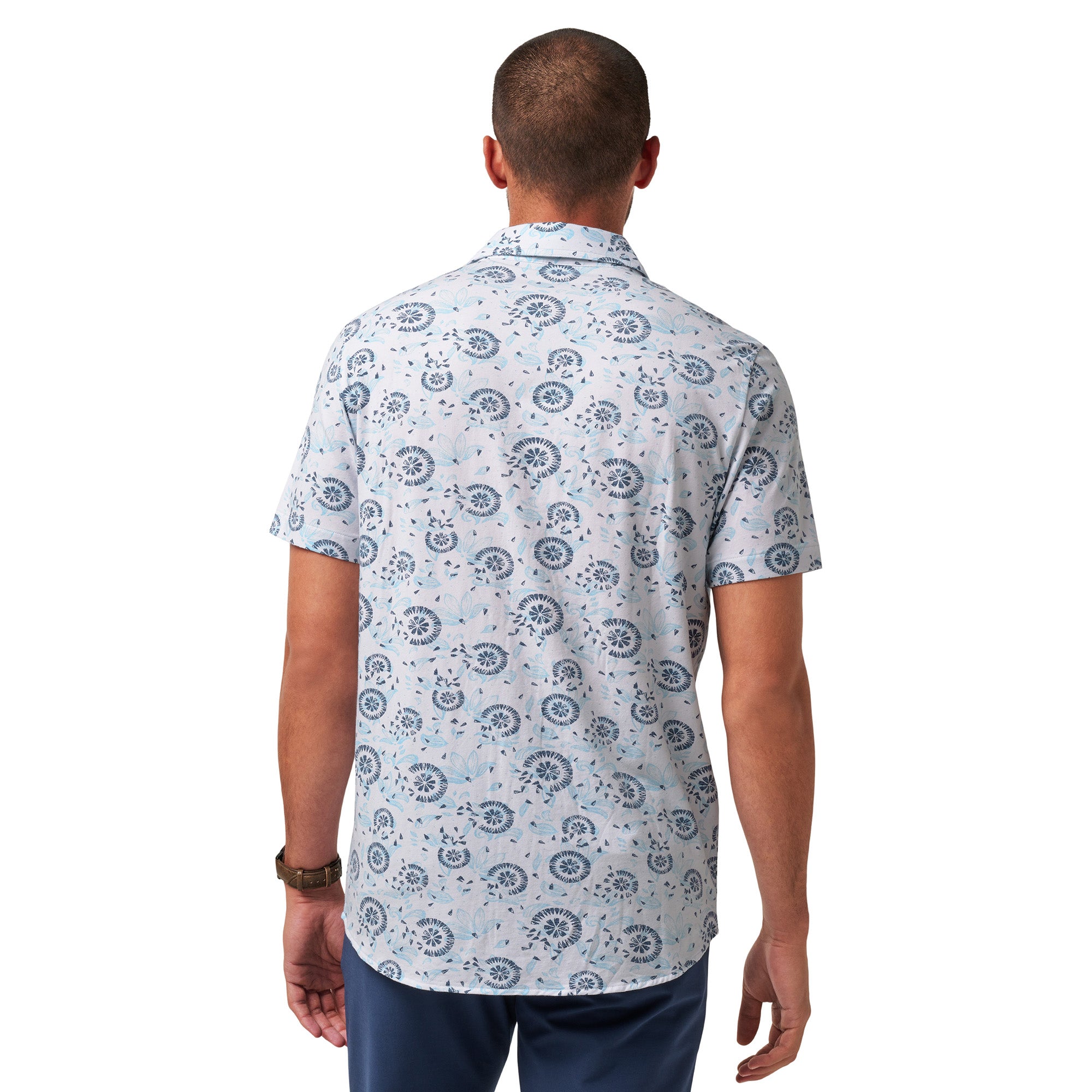 TravisMathew Flourish Button Up Shirt White