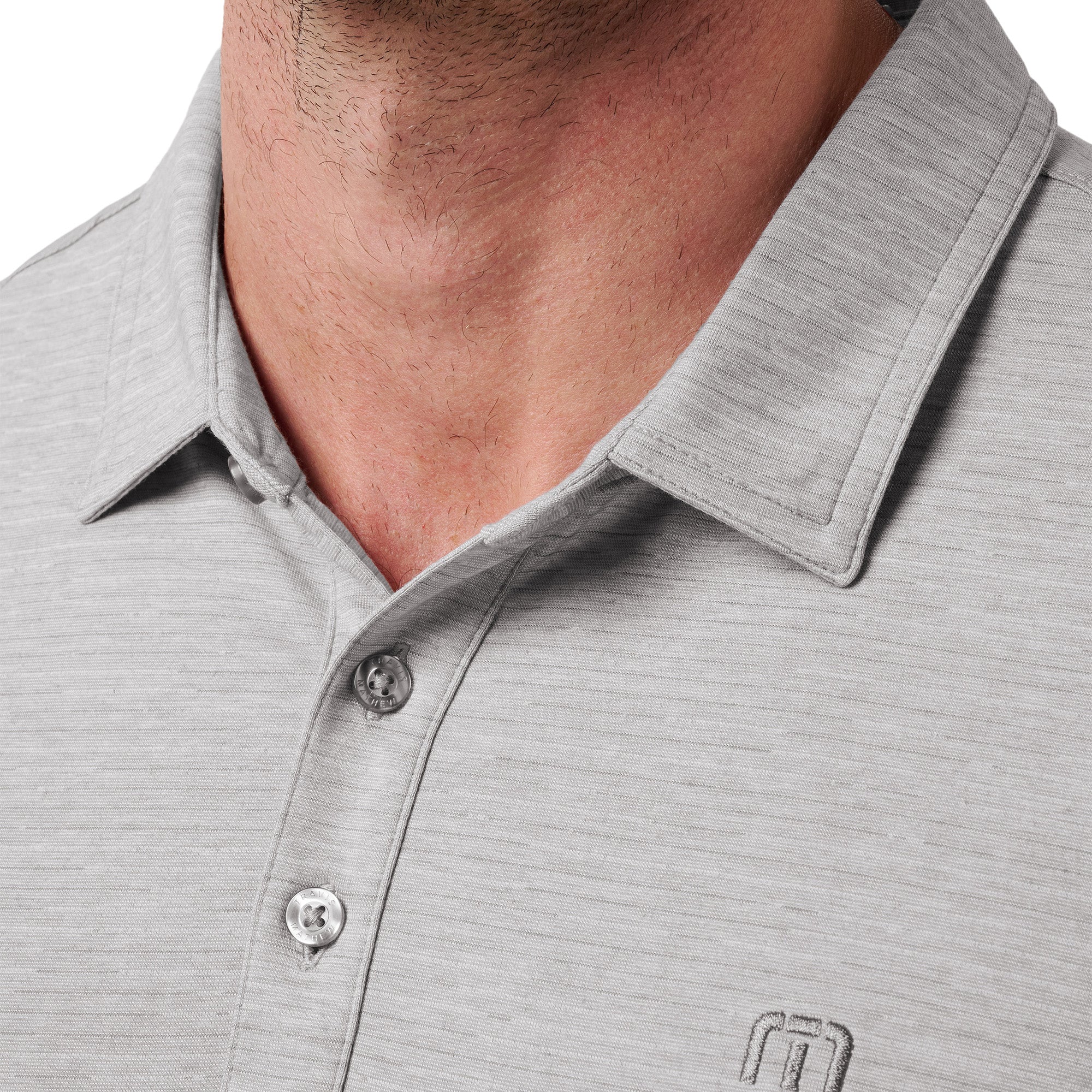 TravisMathew Heater Polo Shirt Heather Microchip