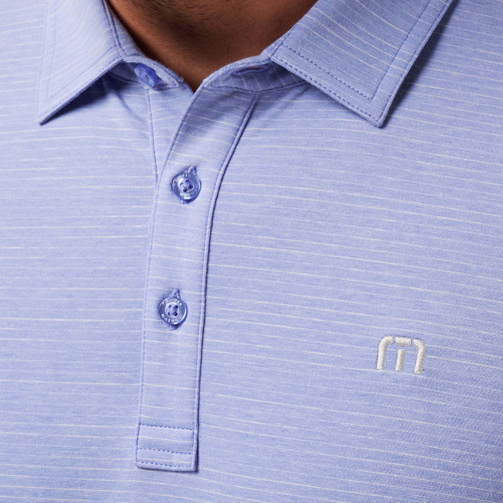 TravisMathew Heater Polo Shirt Heather Violet Storm