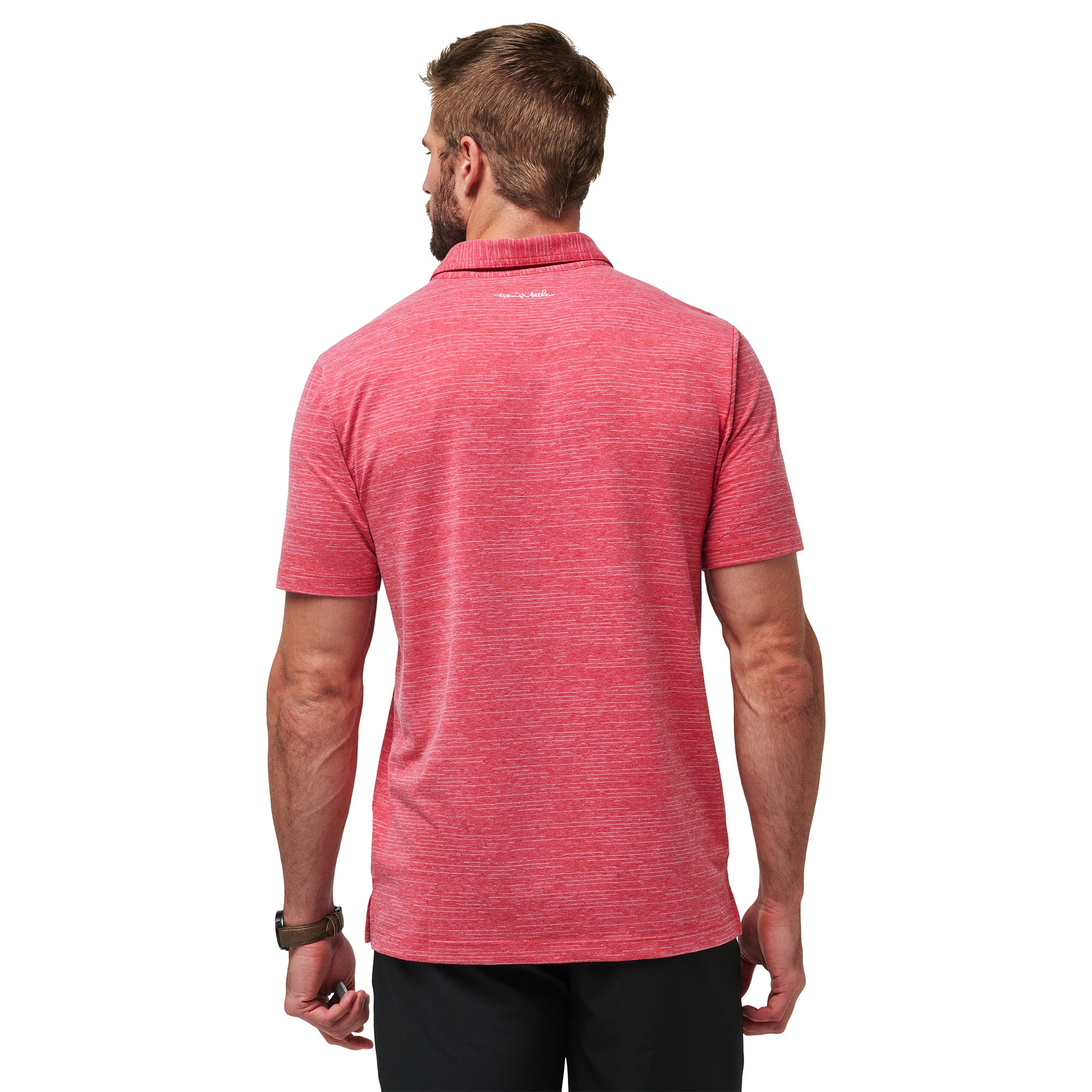 TravisMathew Heater Polo Shirt Heather Scooter