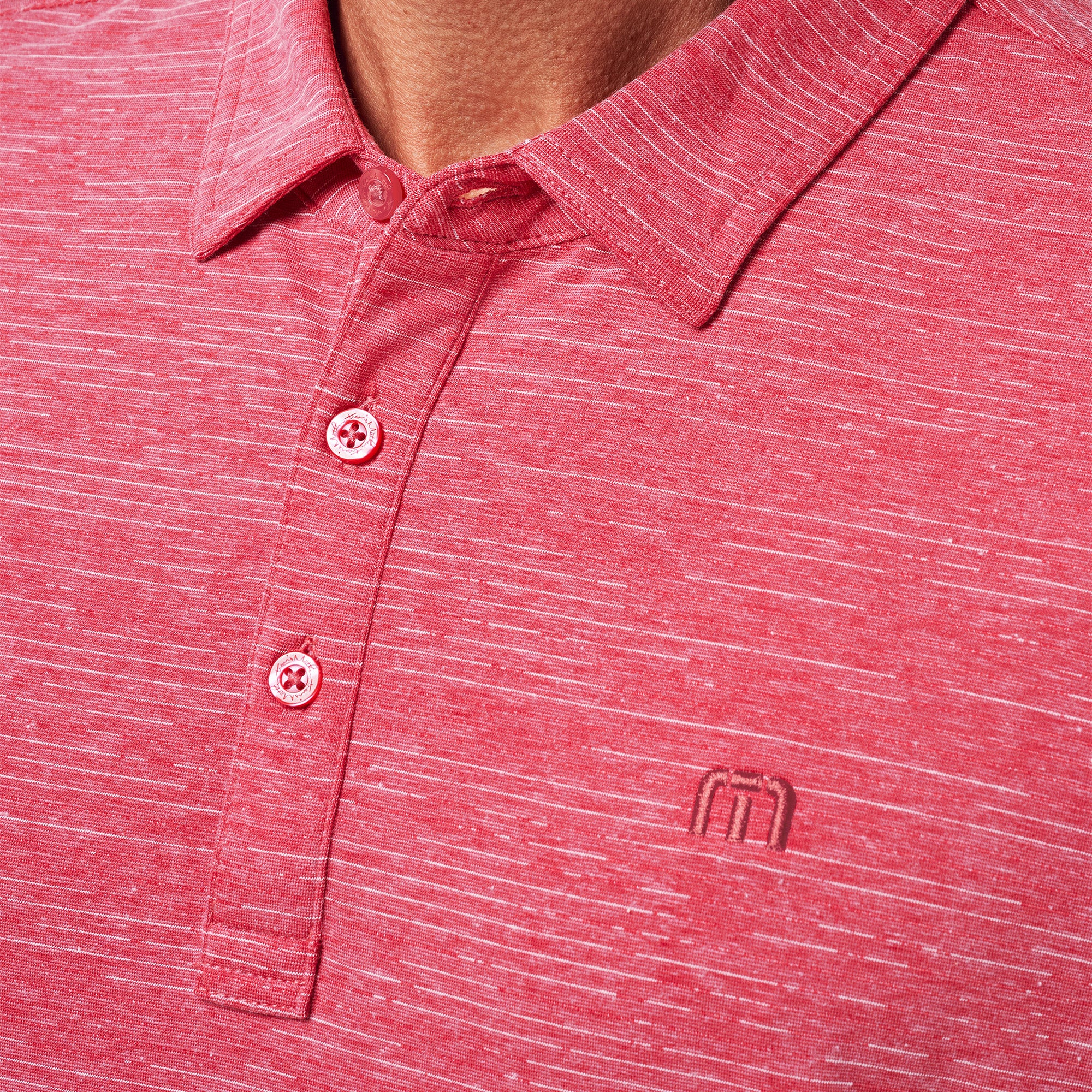 TravisMathew Heater Polo Shirt Heather Scooter