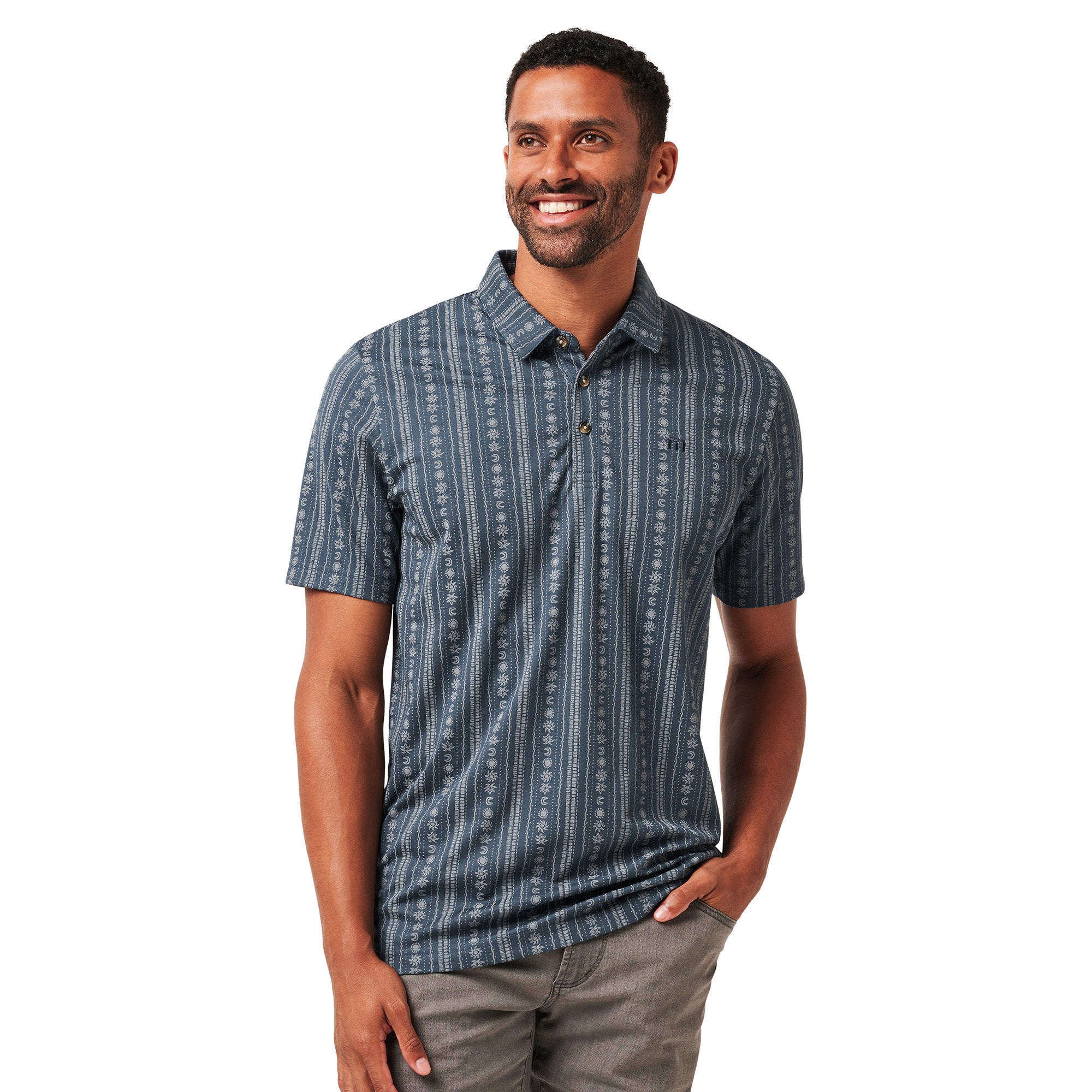 TravisMathew Local Treasure Polo Shirt Mood Indigo/Vintage Indigo