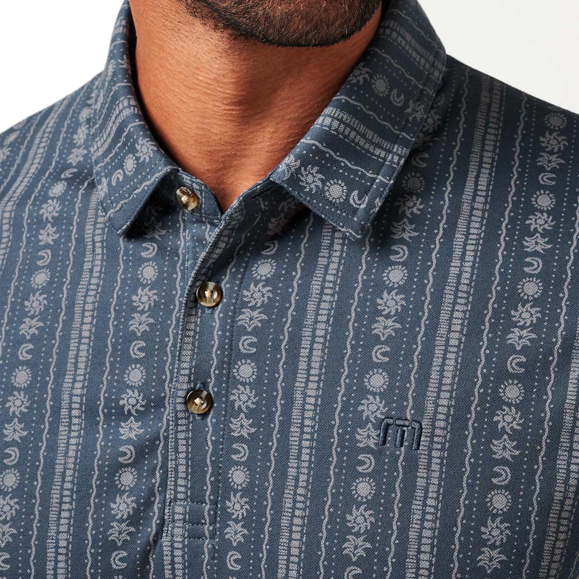 TravisMathew Local Treasure Polo Shirt Mood Indigo/Vintage Indigo