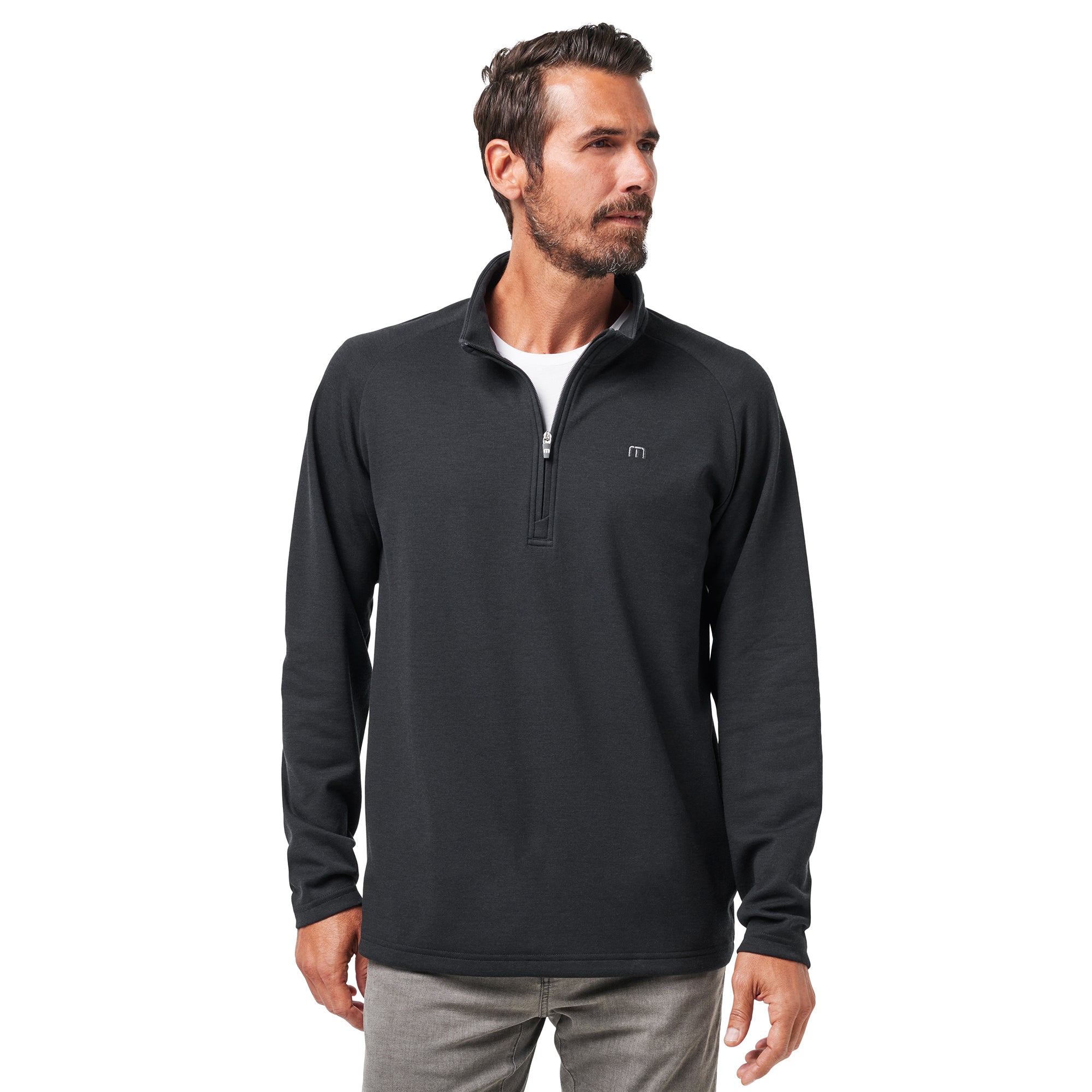 TravisMathew Upgraded 1/4 Zip Black