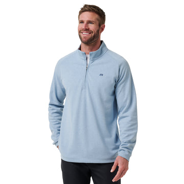 TravisMathew Upgraded 1/4 Zip Light Blue 