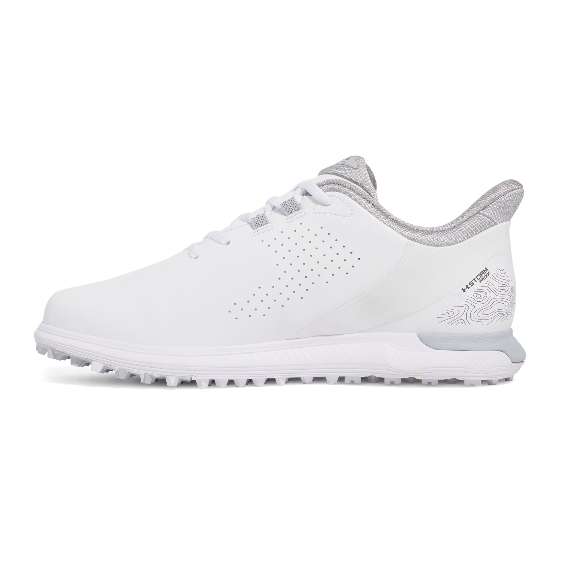 Under Armour Drive Fade SL Golf Shoes White/Metallic Silver 102