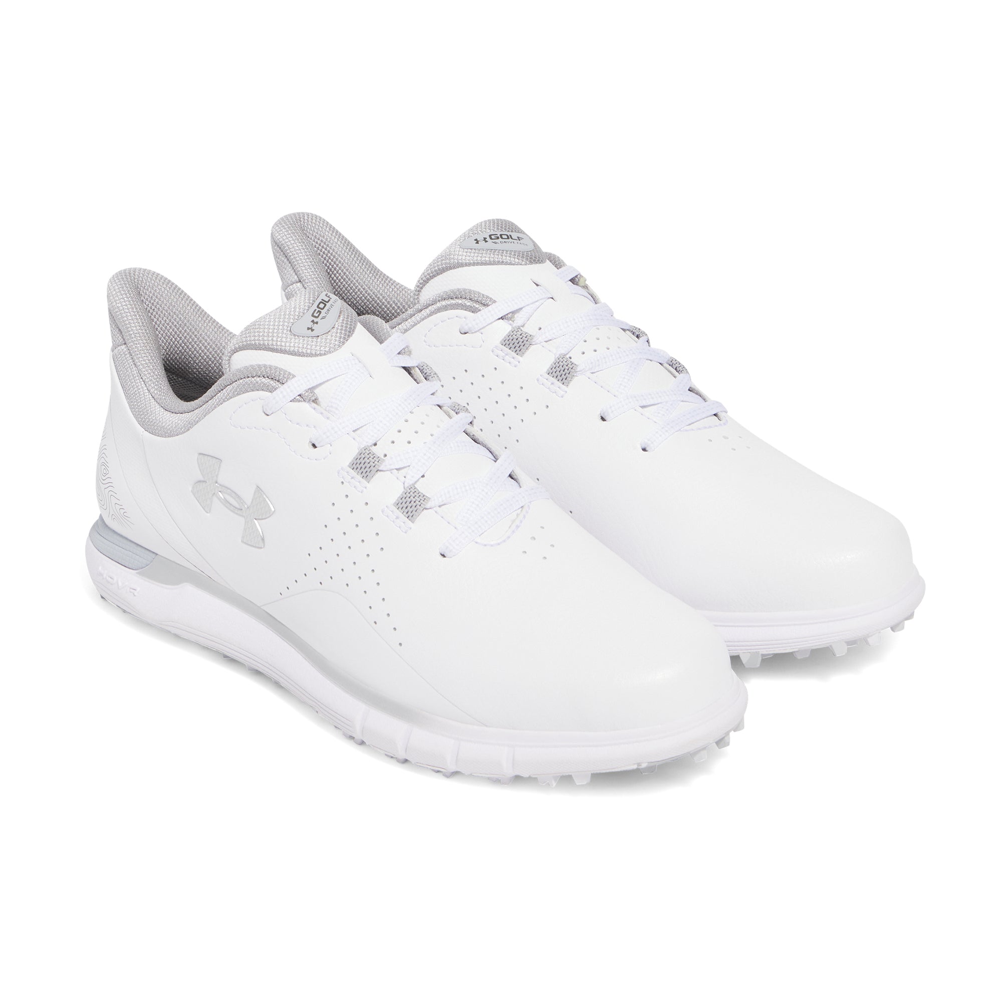 Under Armour Drive Fade SL Golf Shoes White/Metallic Silver 102