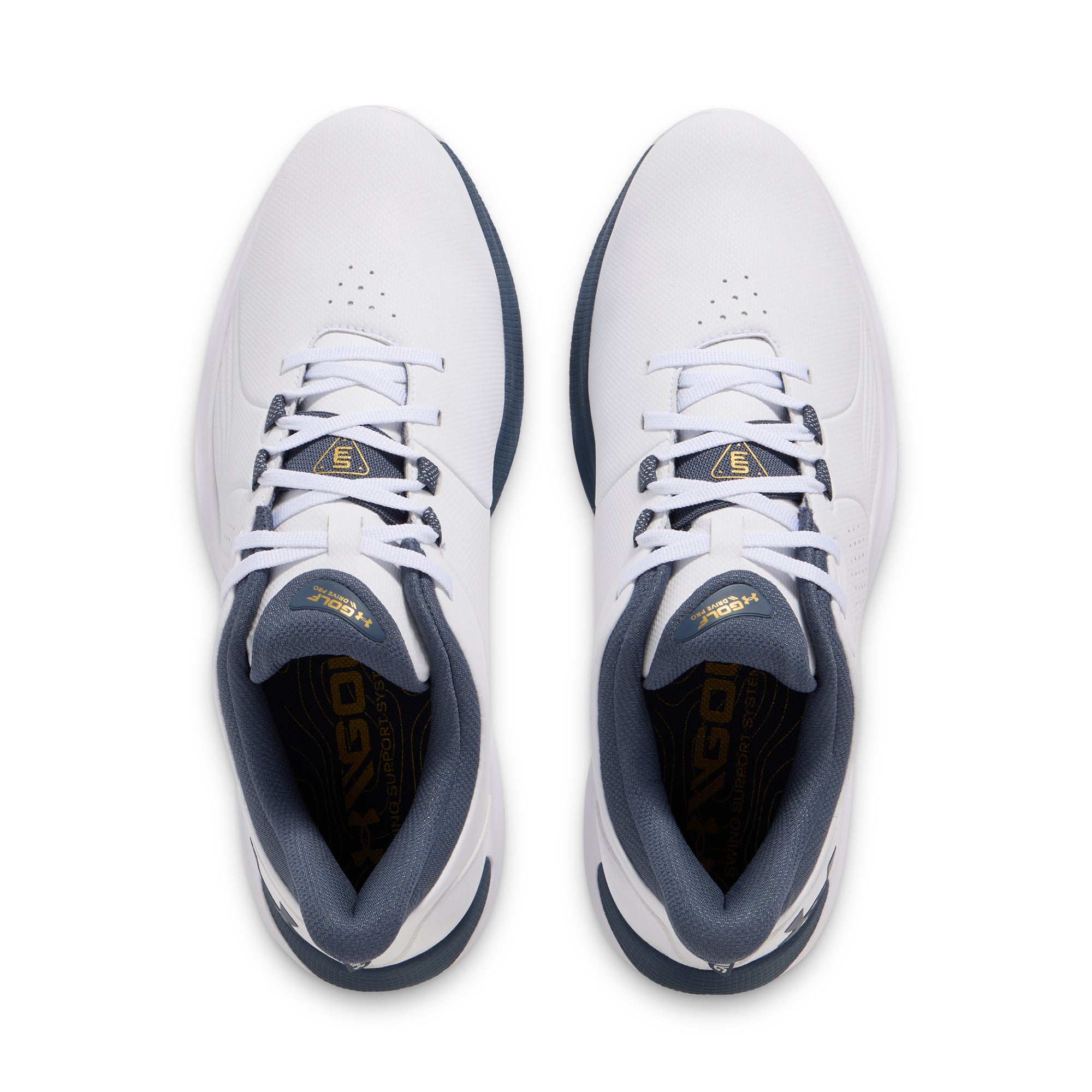 Under Armour Drive Pro E Golf Shoes White/Gold/Downpour Grey 103