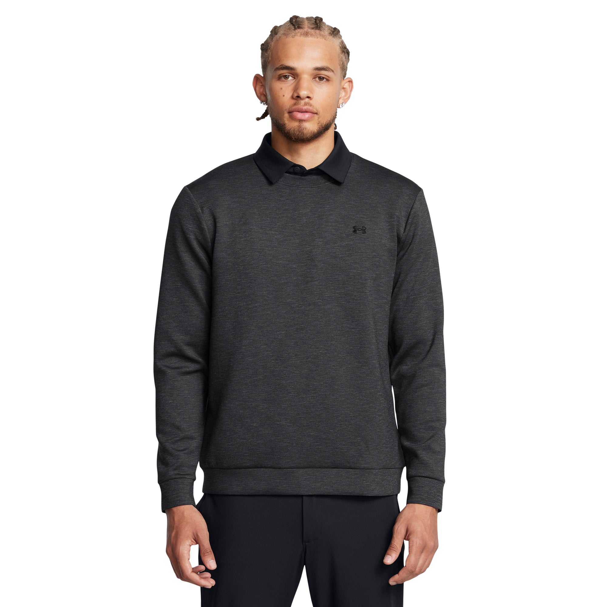 Under Armour Golf Drive Midlayer Crew Neck Black 001