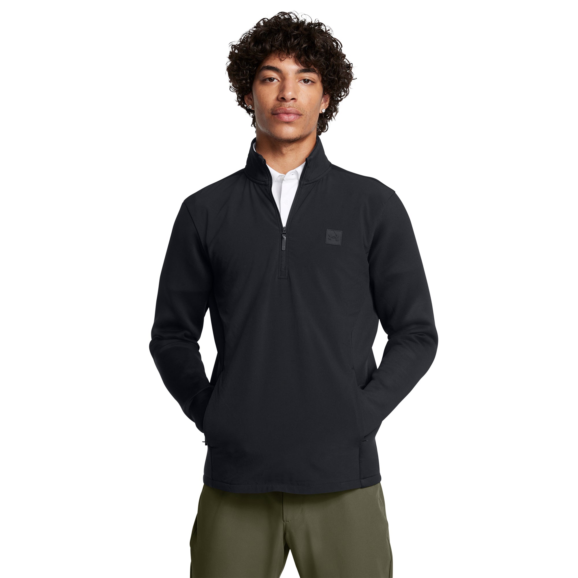 Under Armour Golf Drive Pro Storm Hybrid 1/4 Zip Black 001