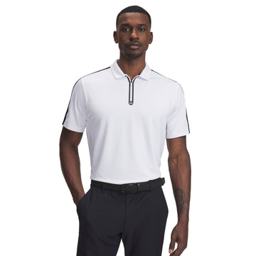 Under Armour Golf Drive Zip Polo White/Black 100