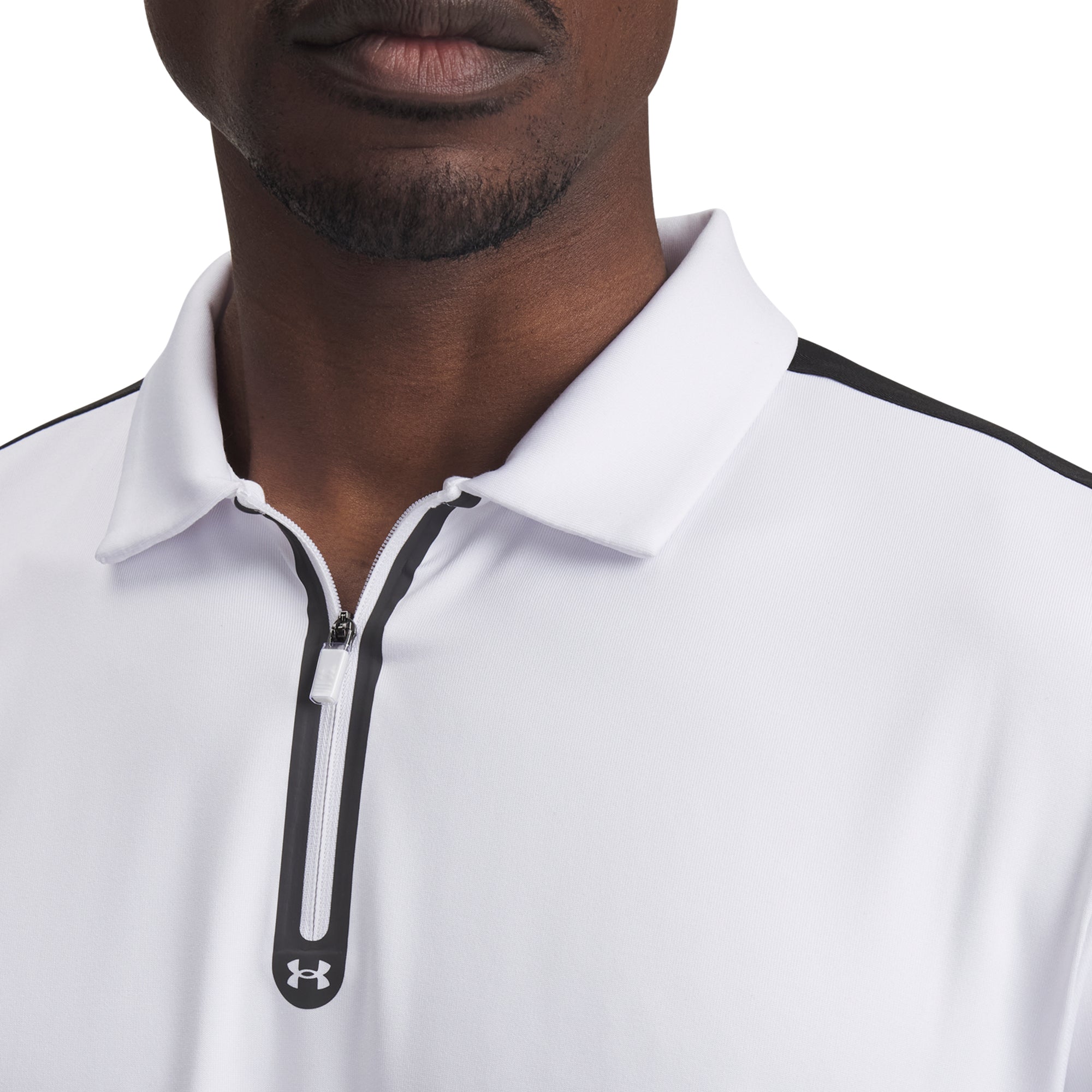 Under Armour Golf Drive Zip Polo White/Black 100