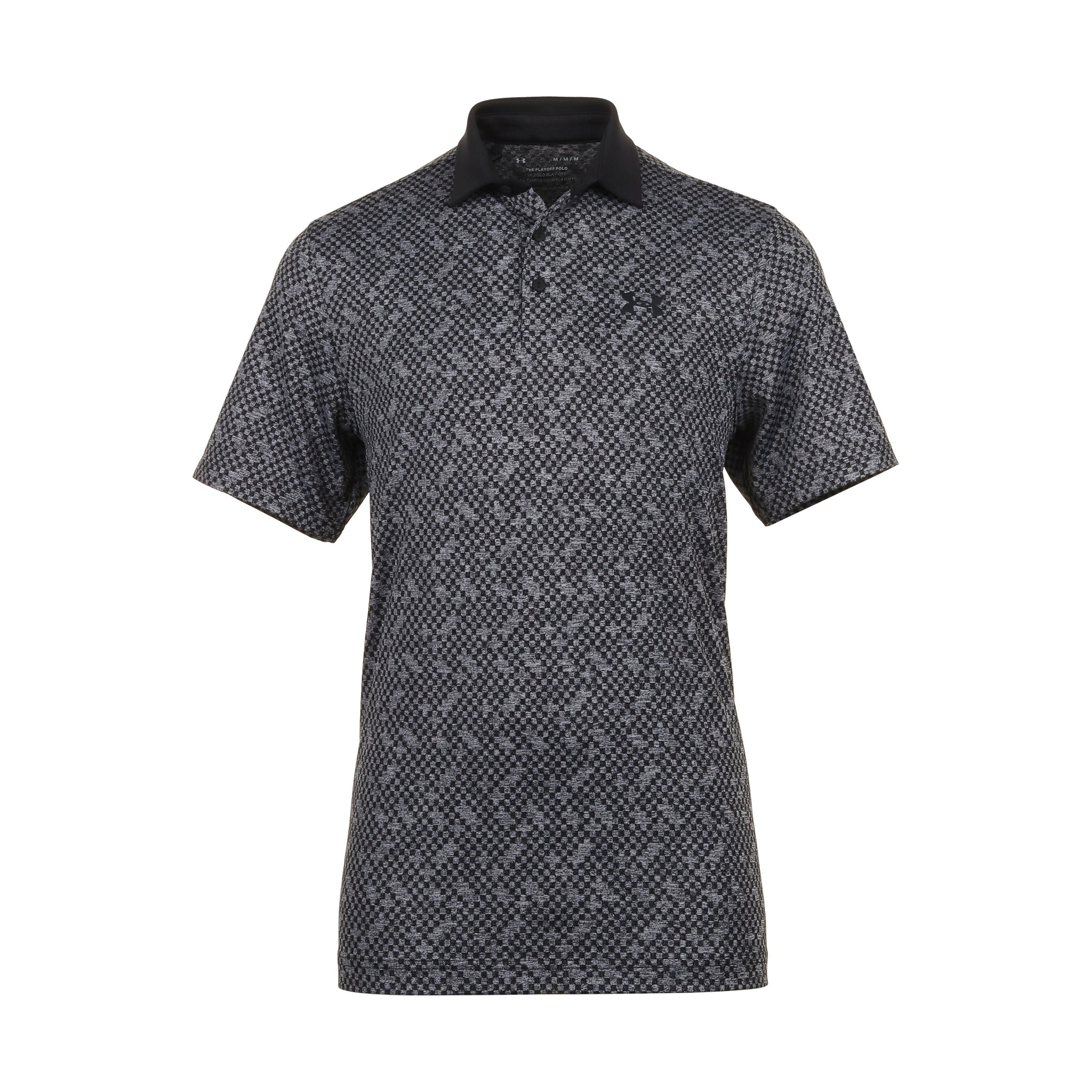 Under Armour Golf Playoff 3.0 Check Jacquard Shirt Black 001