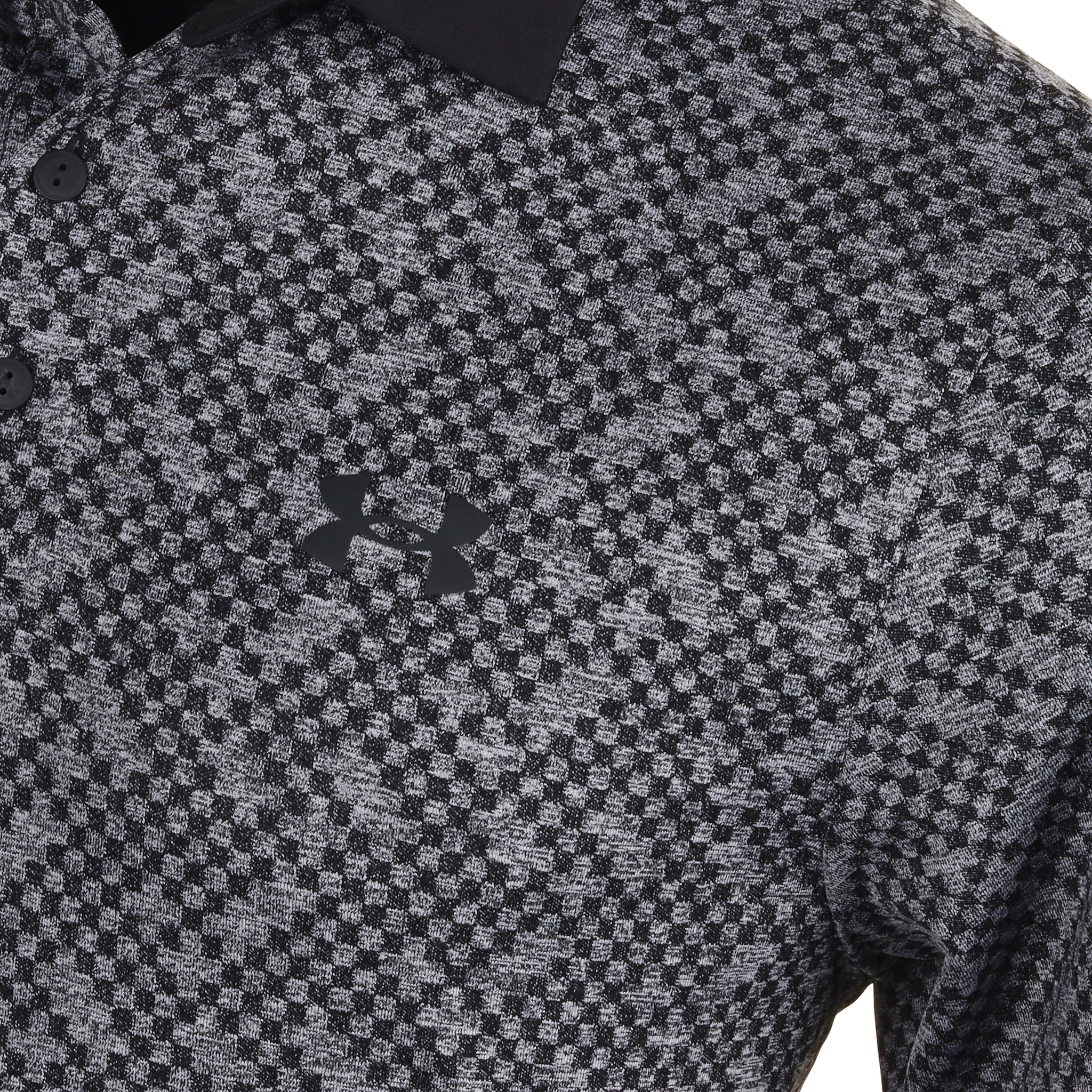 Under Armour Golf Playoff 3.0 Check Jacquard Shirt Black 001