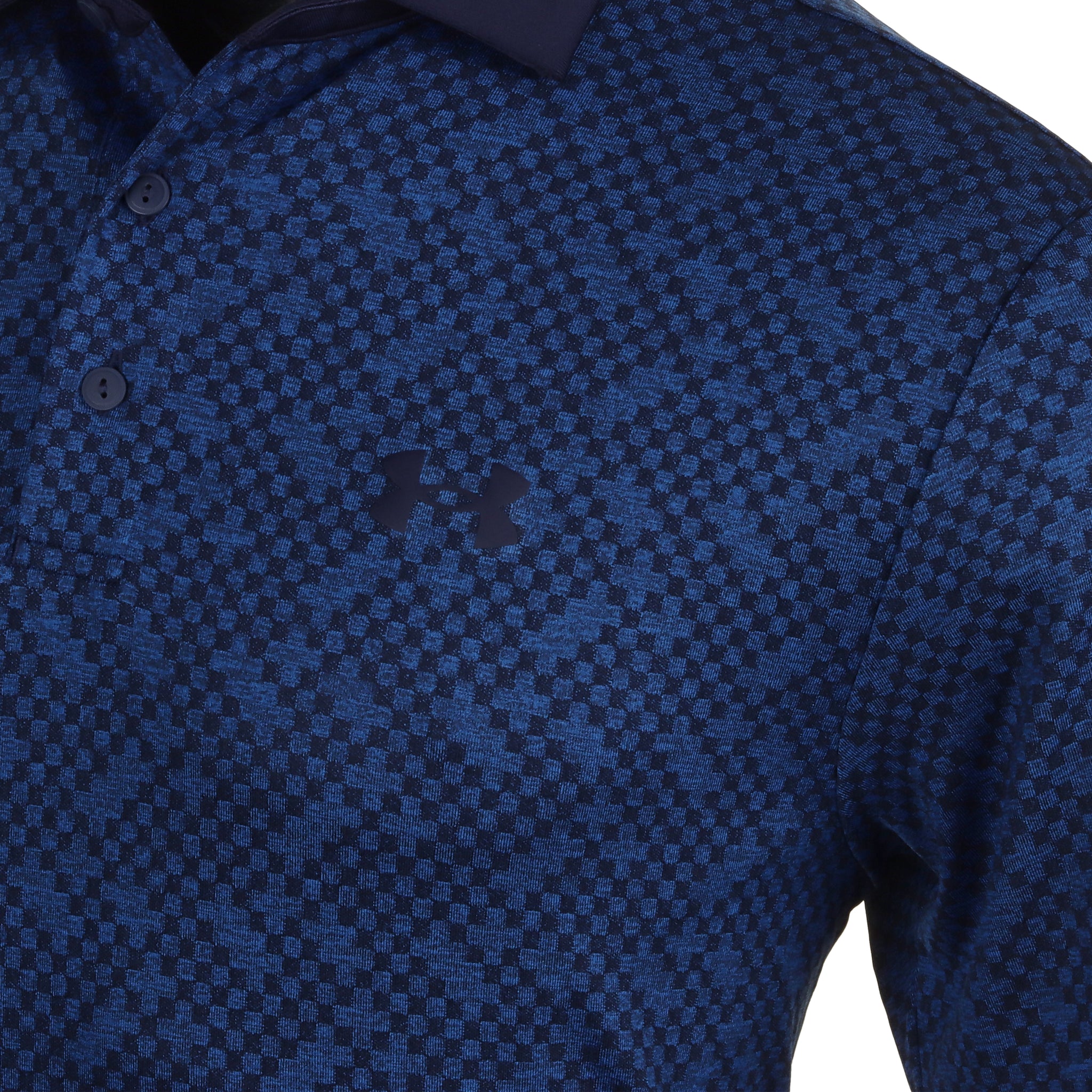 Under Armour Golf Playoff 3.0 Check Jacquard Shirt Midnight Navy 410