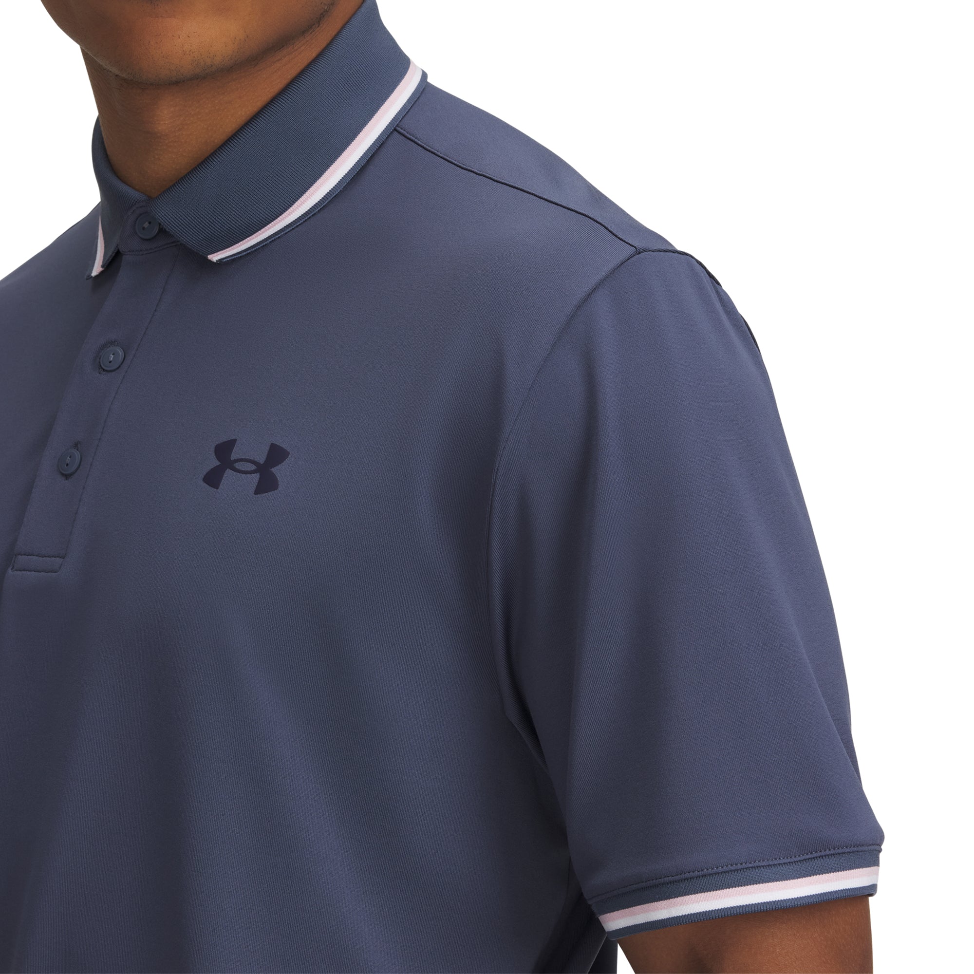 Under Armour Golf Playoff 3.0 Rib Shirt Downpour Grey/Prime Pink 044