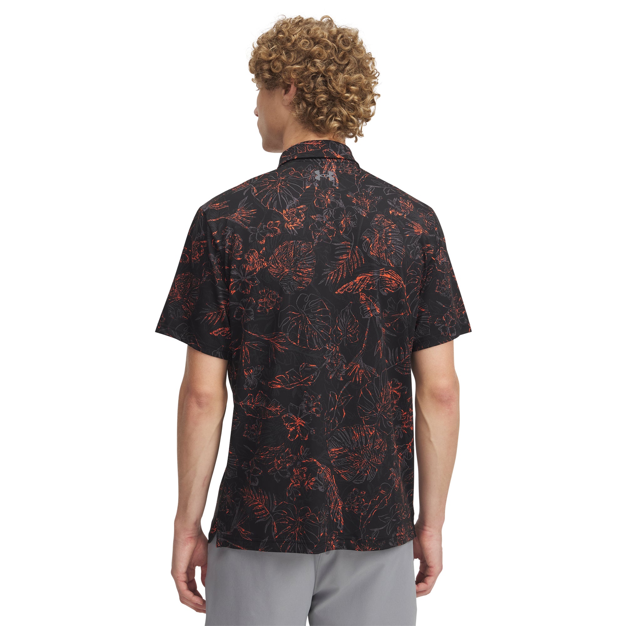 Under Armour Golf Playoff 3.0 Printed Shirt Black/Fire 013