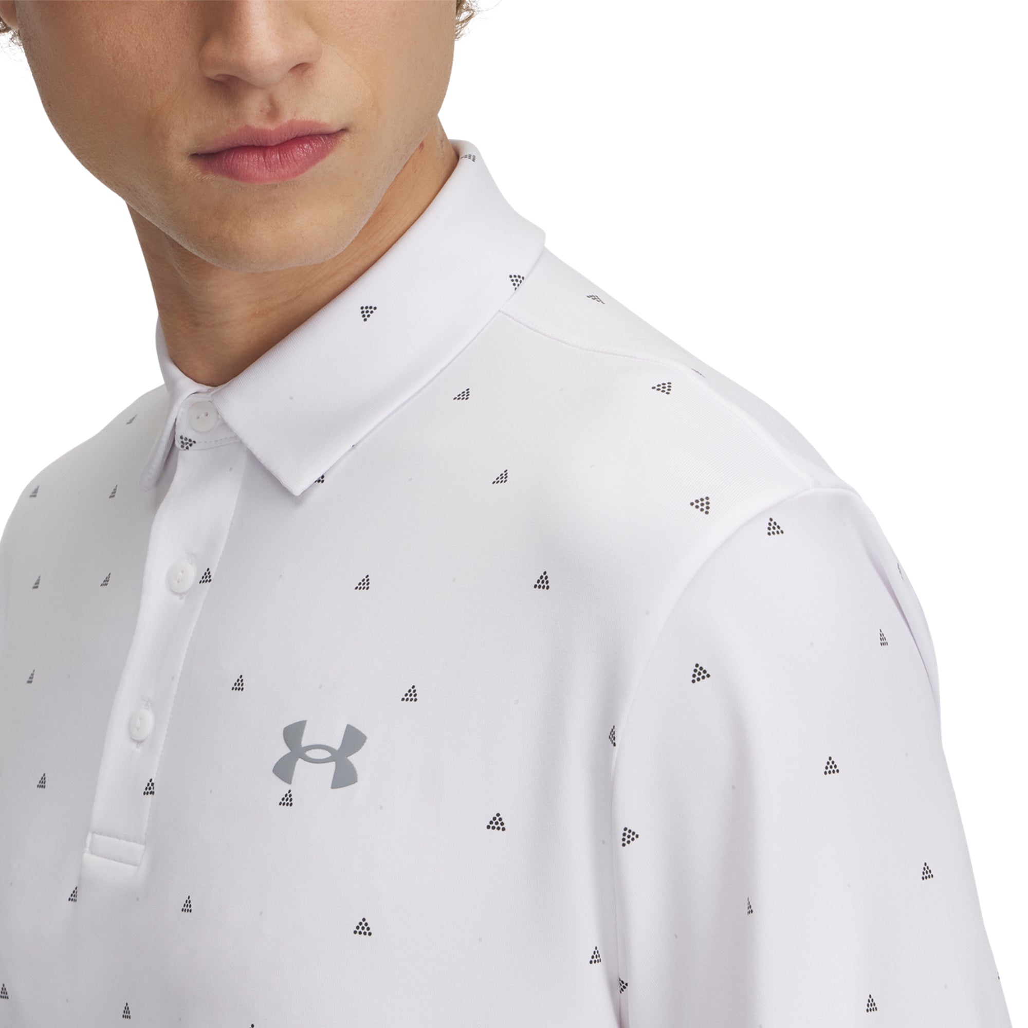 Under Armour Golf Playoff 3.0 Printed Shirt White/Steel 113