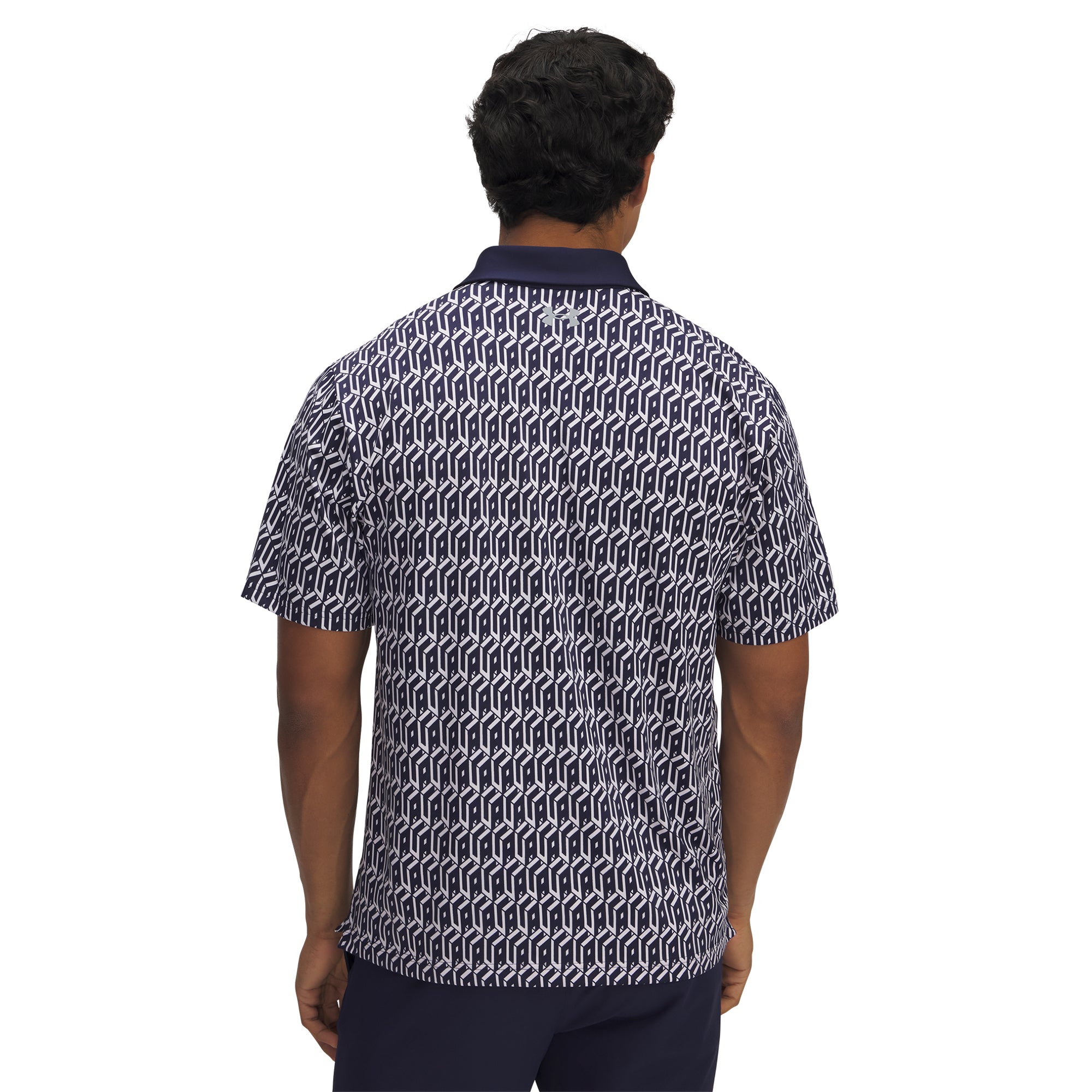 Under Armour Golf Playoff 3.0 Printed Shirt White/Midnight Navy 114