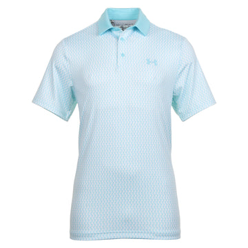 Under Armour Golf Playoff 3.0 Printed Shirt Sky Blue/White 914