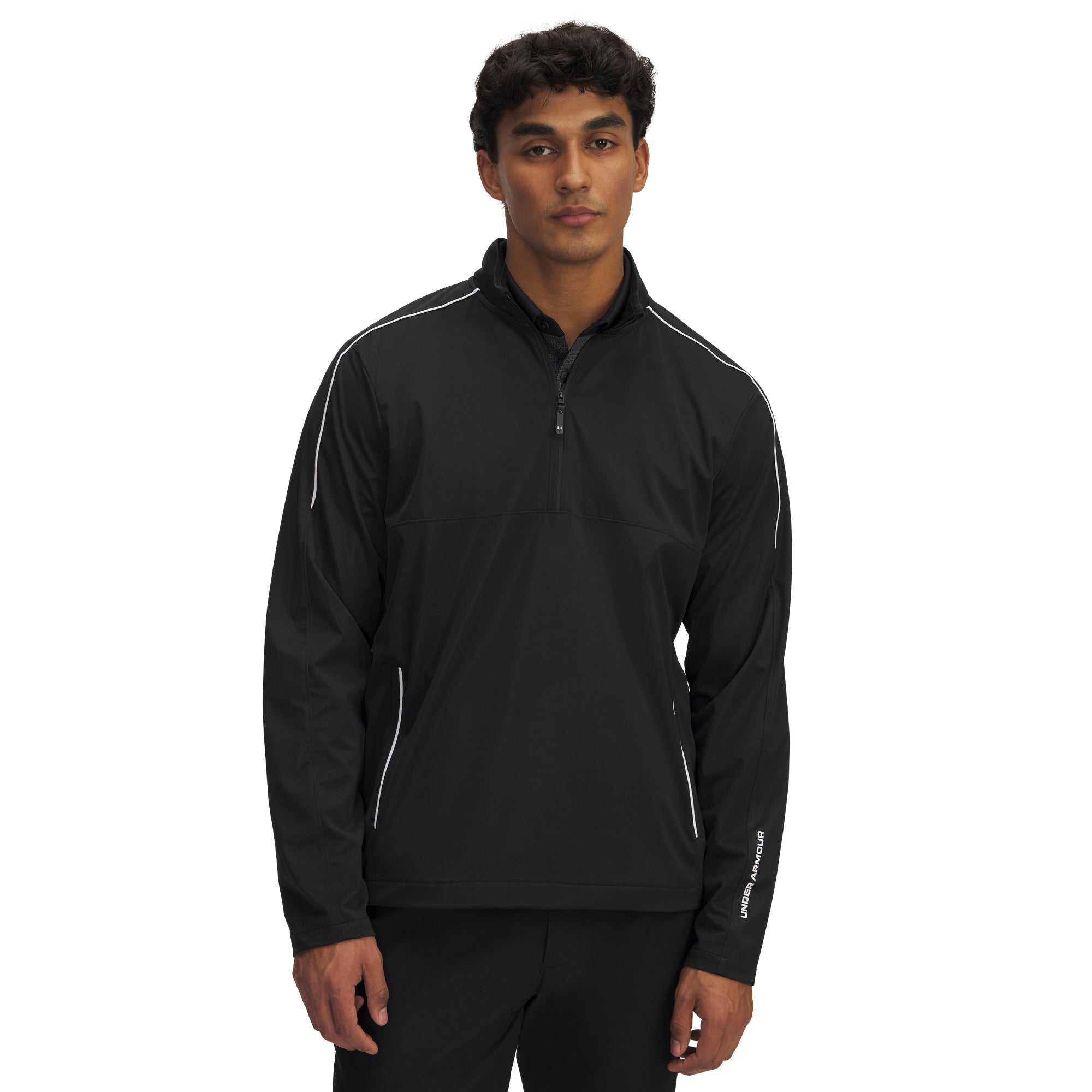 Under Armour Golf UA Drive Wind 1/2 Zip Black/White 001