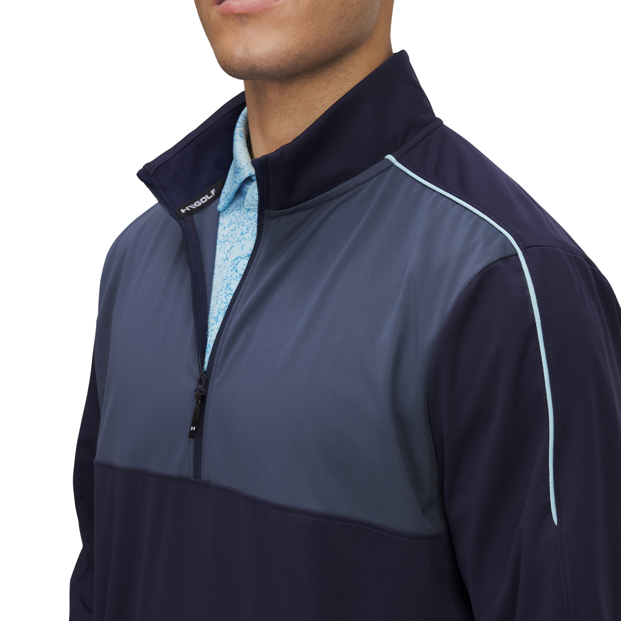 Under Armour Golf UA Drive Wind 1/2 Zip Midnight Navy/Downpour Grey 410