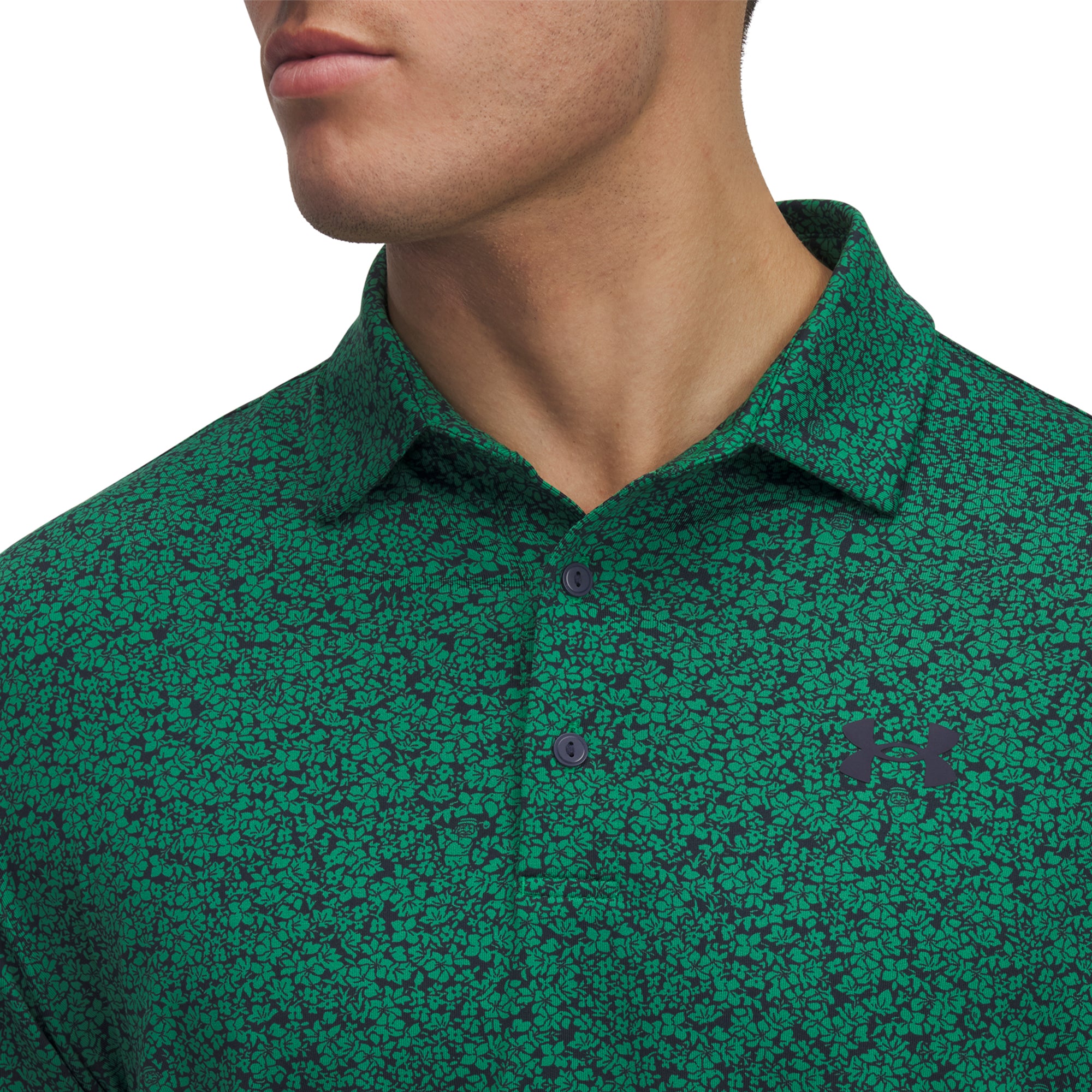 Under Armour Golf Playoff 3.0 Printed Shirt Team Kelly Green/Midnight Navy 305