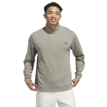 adidas Golf Elevated 1/4 Zip Silver Pebble