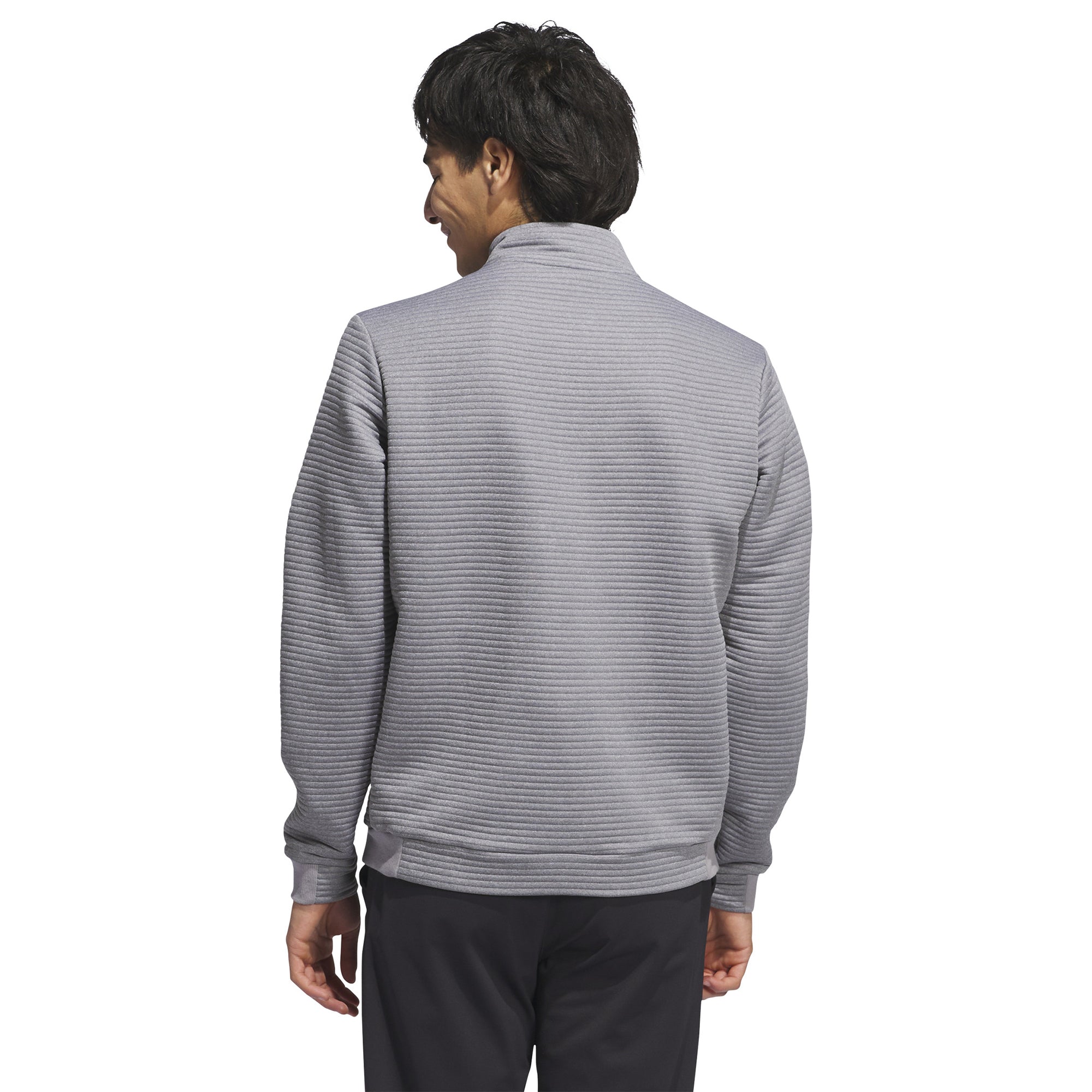 adidas Golf Ultimate365 DWR Textured 1/4 Zip Grey Three/White