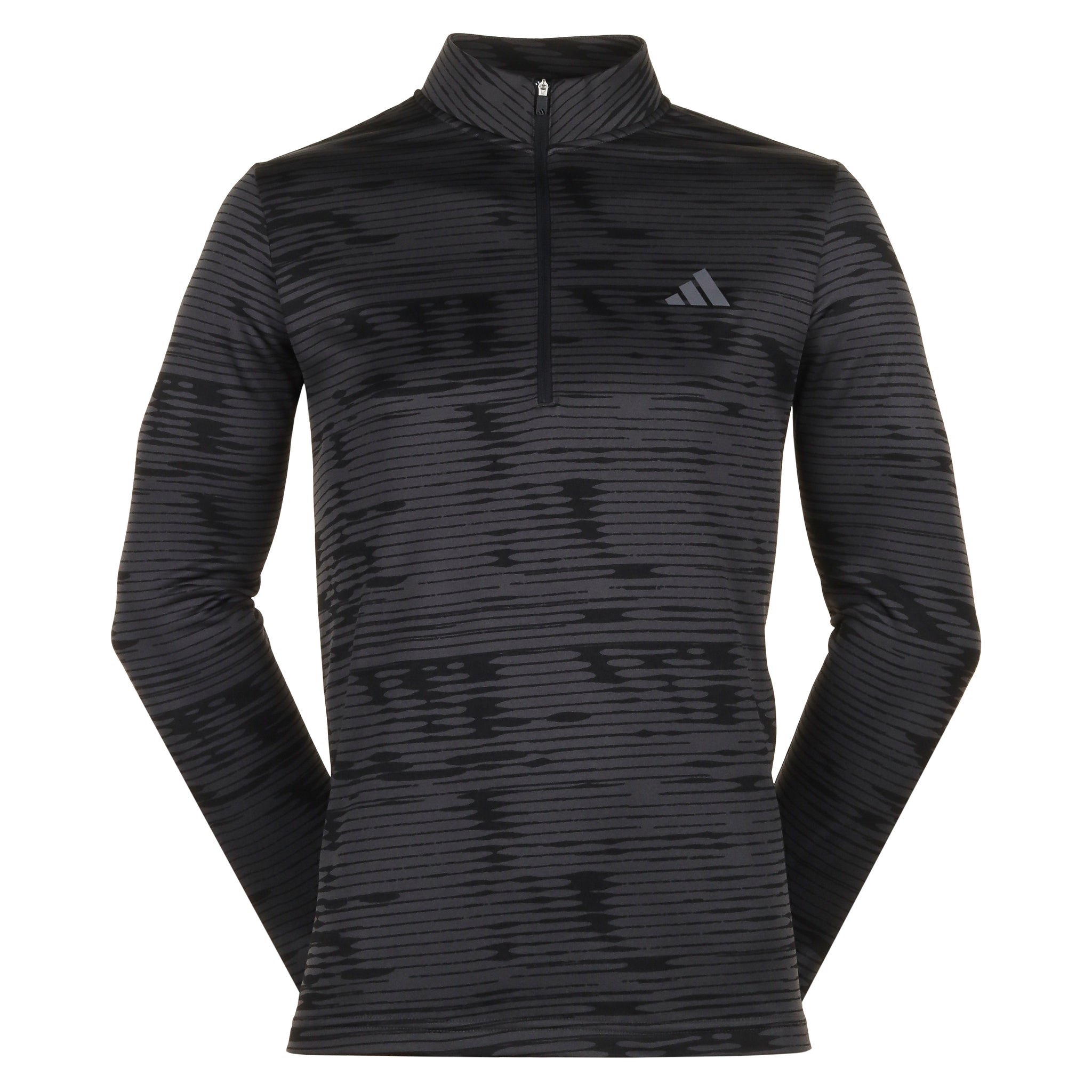 adidas Golf Ultimate365 Linear Stripe 1/4 Zip Carbon/Black