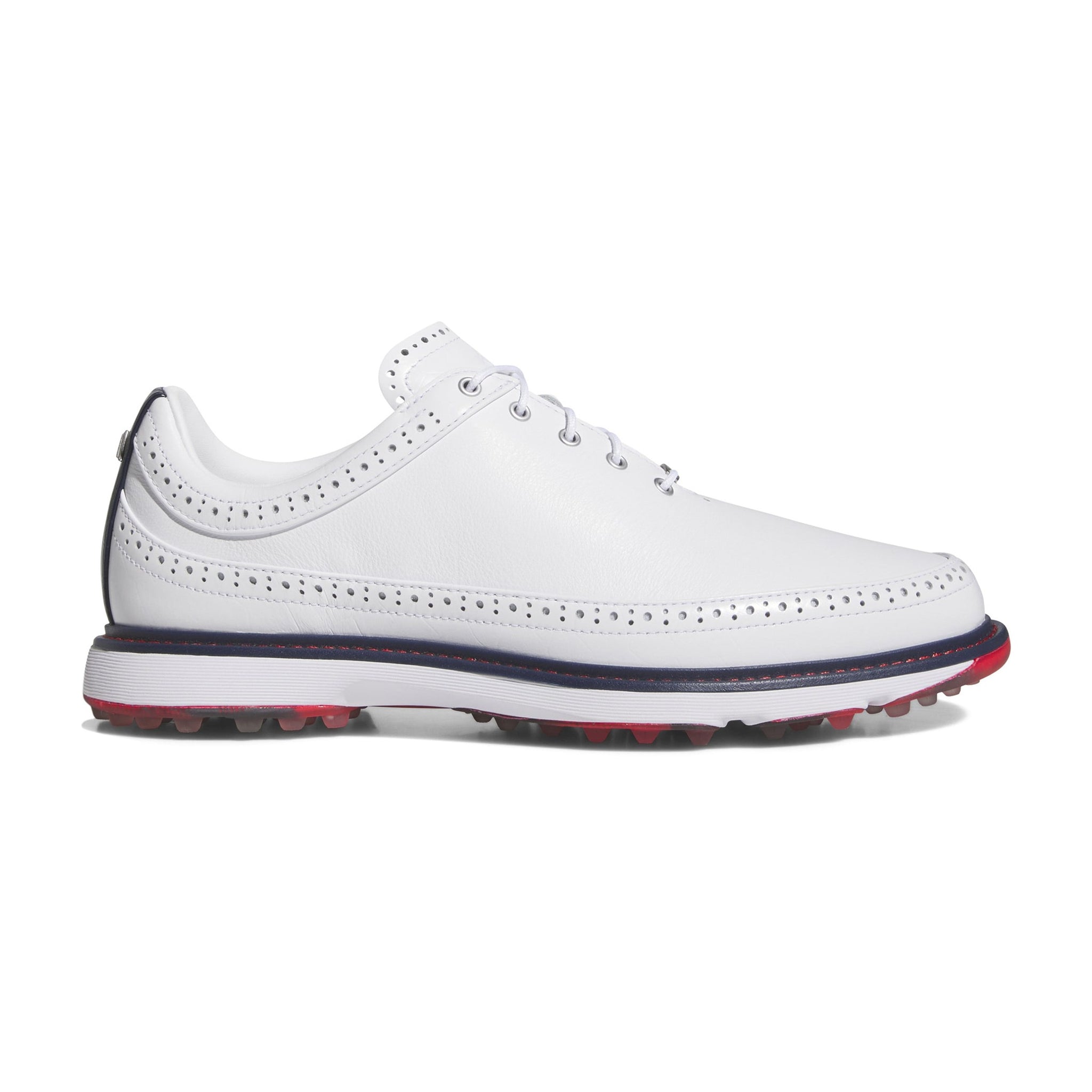 adidas MC80 Golf Shoes White/Navy/Better Scarlet