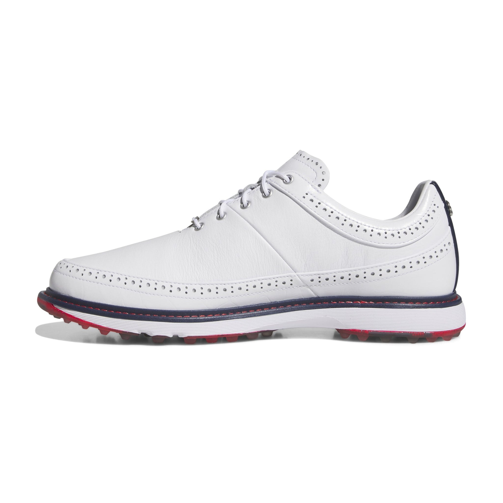 adidas MC80 Golf Shoes White/Navy/Better Scarlet