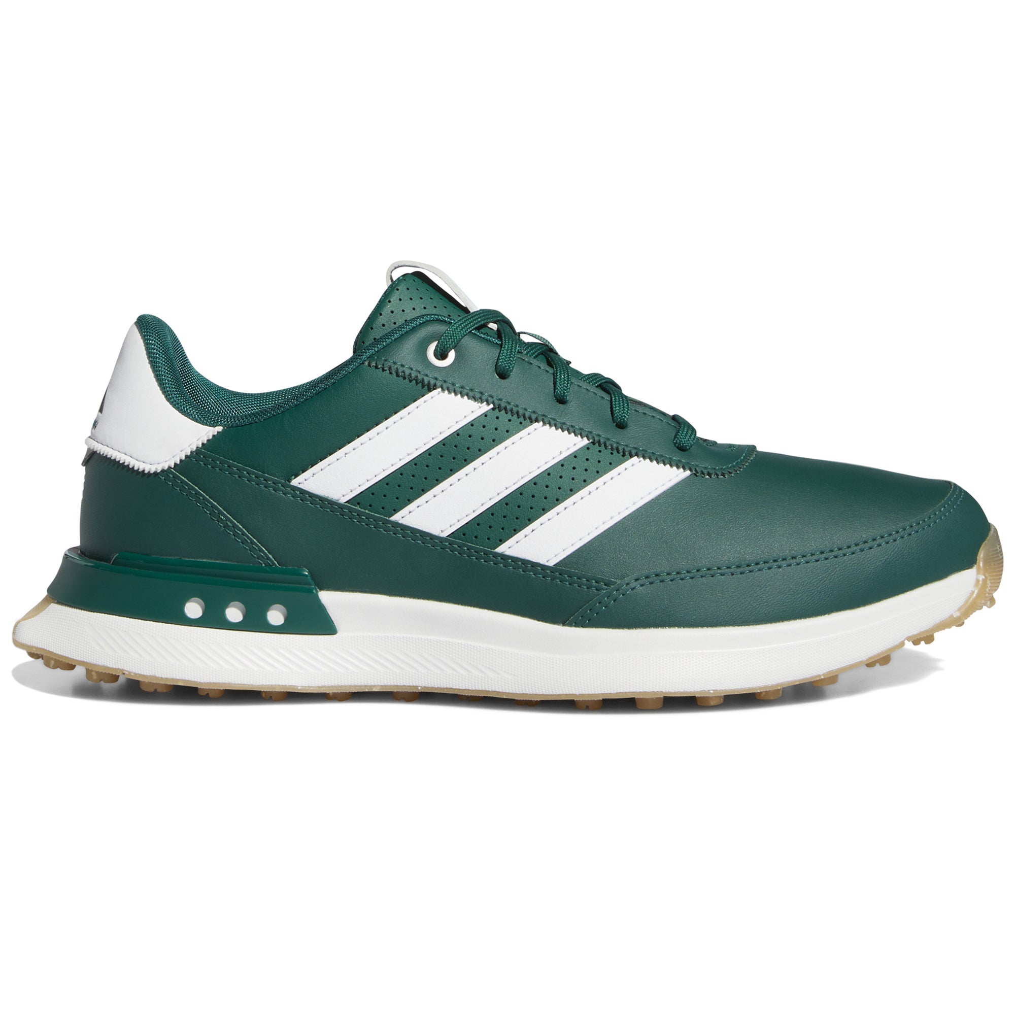 adidas S2G 24 Leather Spikeless Golf Shoes Collegiate Green/White/Gum 4