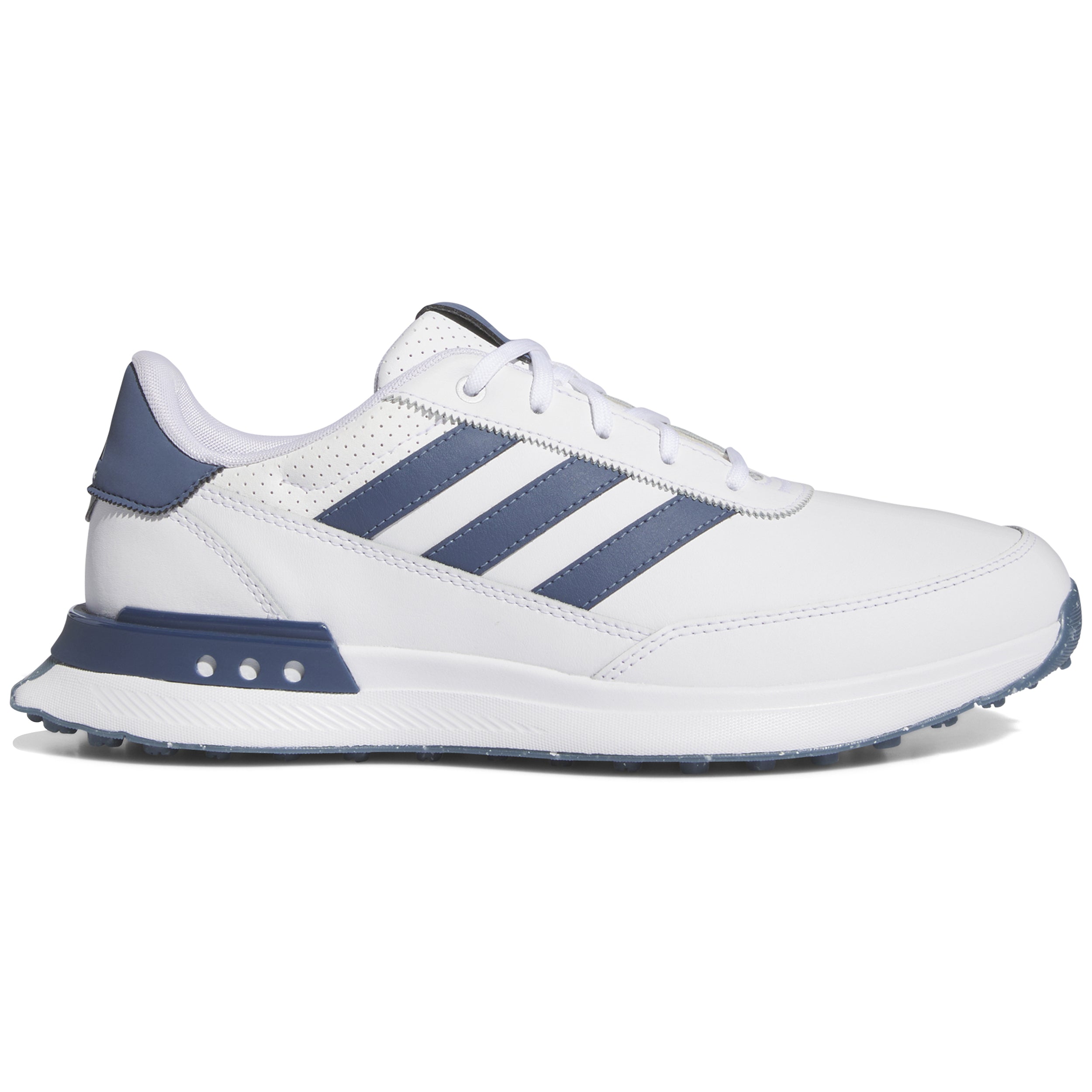 adidas S2G SL Leather 24 Golf Shoes IF6606 White Collegiate Navy Silver ...