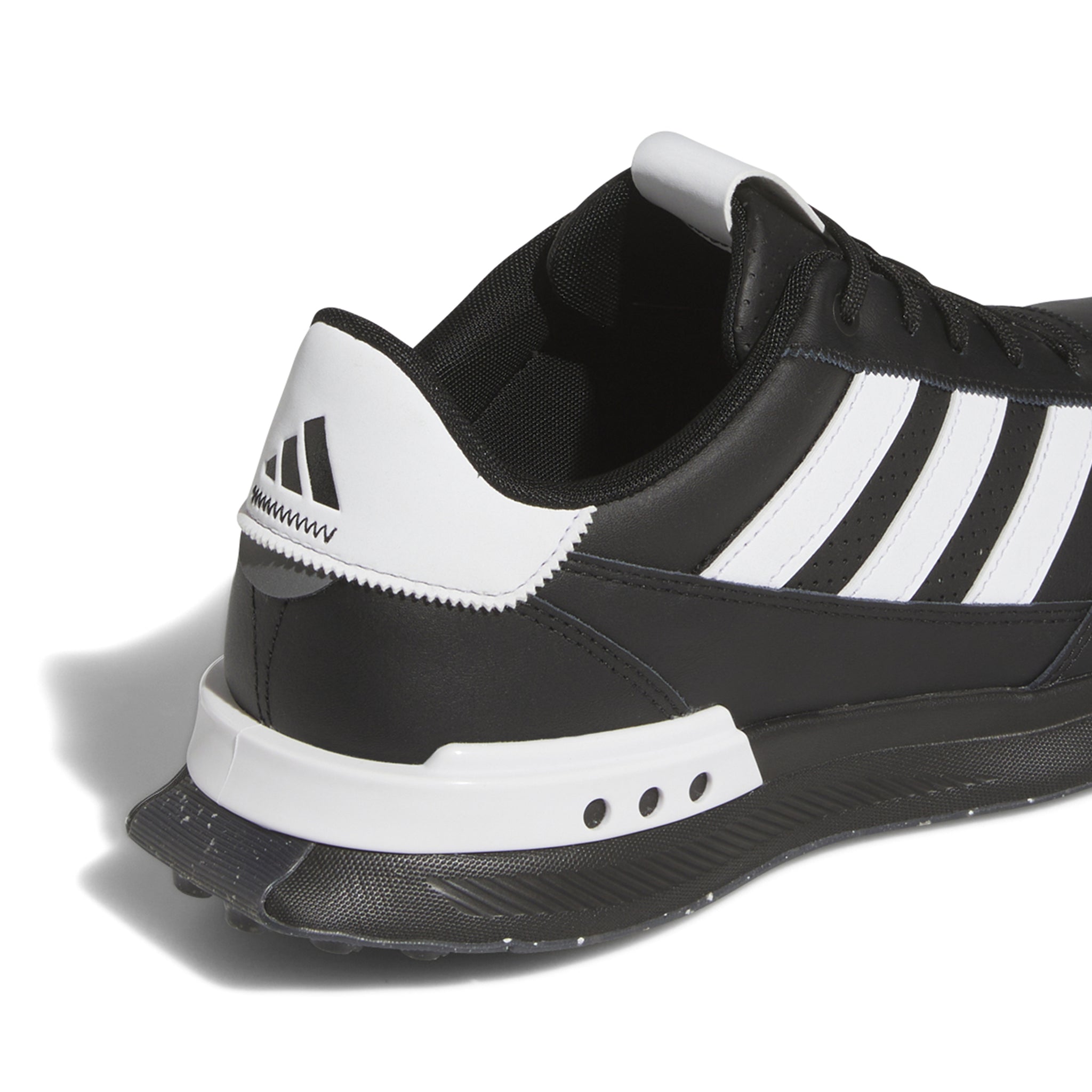 adidas S2G 24 Leather Spikeless Golf Shoes Black/White/Iron Metallic 