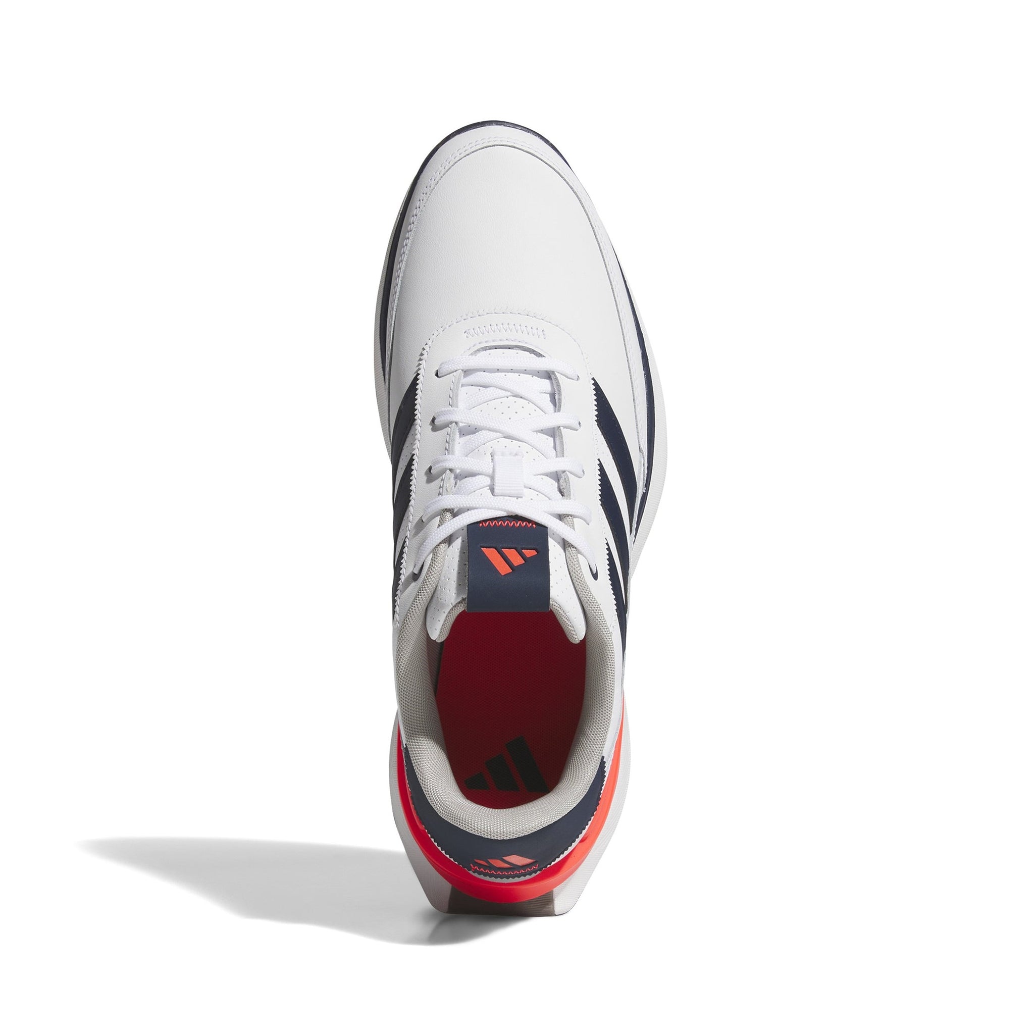 adidas S2G 24 Leather Spikeless Golf Shoes White/Navy/Lucid Red