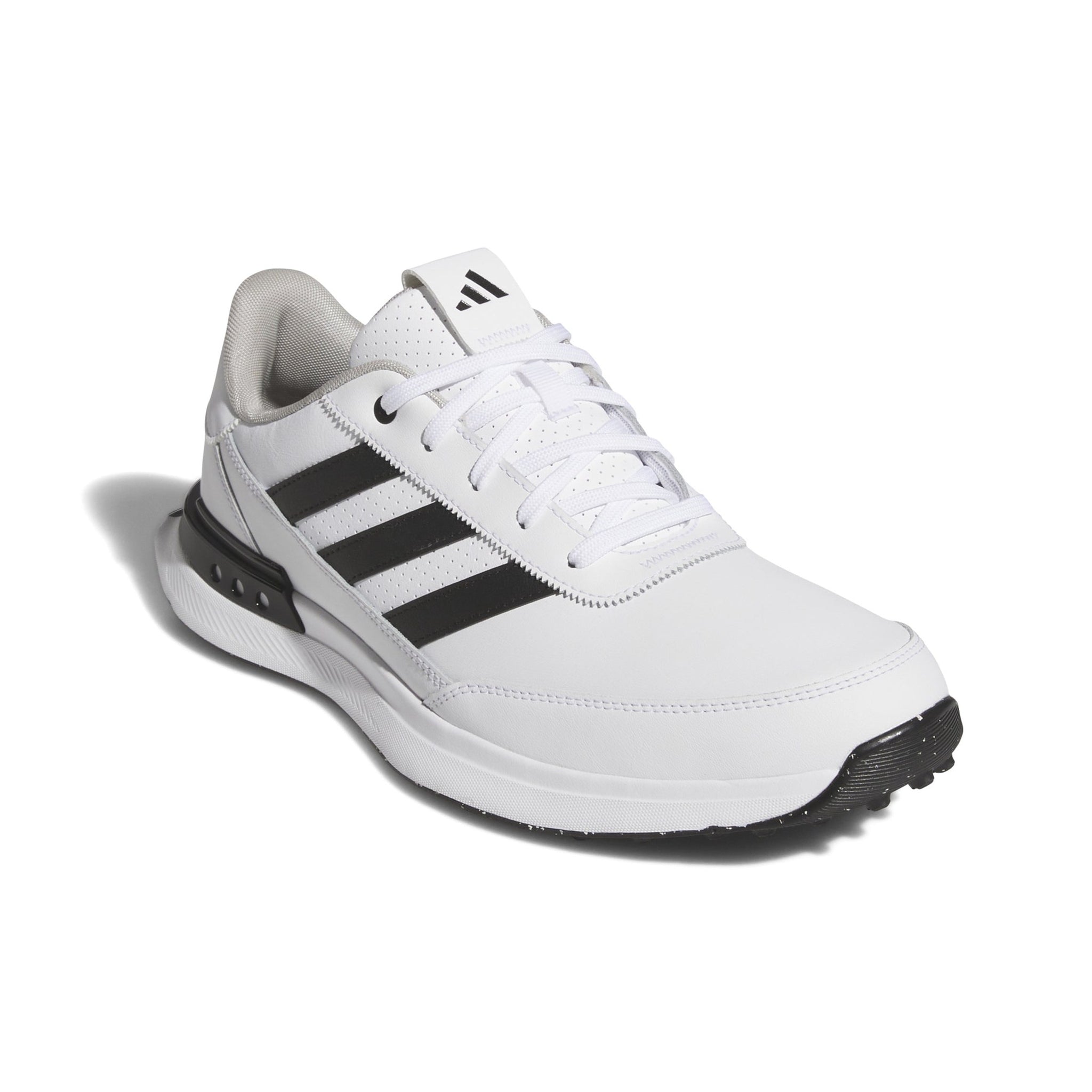 adidas S2G 24 Leather Spikeless Golf Shoes White/Black/Grey Two