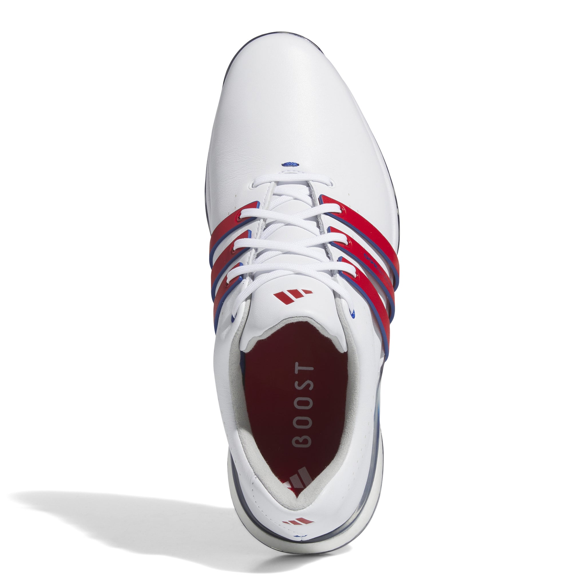 adidas Tour360 24 Golf Shoes IE3370 White Better Scarlet Team Royal Blue Function18