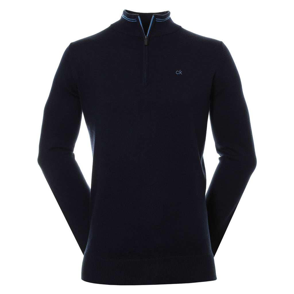 Calvin klein men's half zip clearance sweater