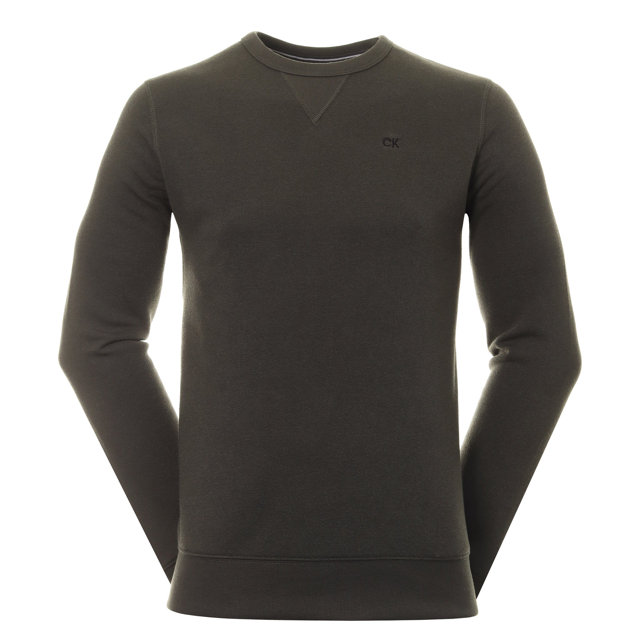 calvin-klein-golf-ohio-crew-neck-sweater-c9693-olive-green