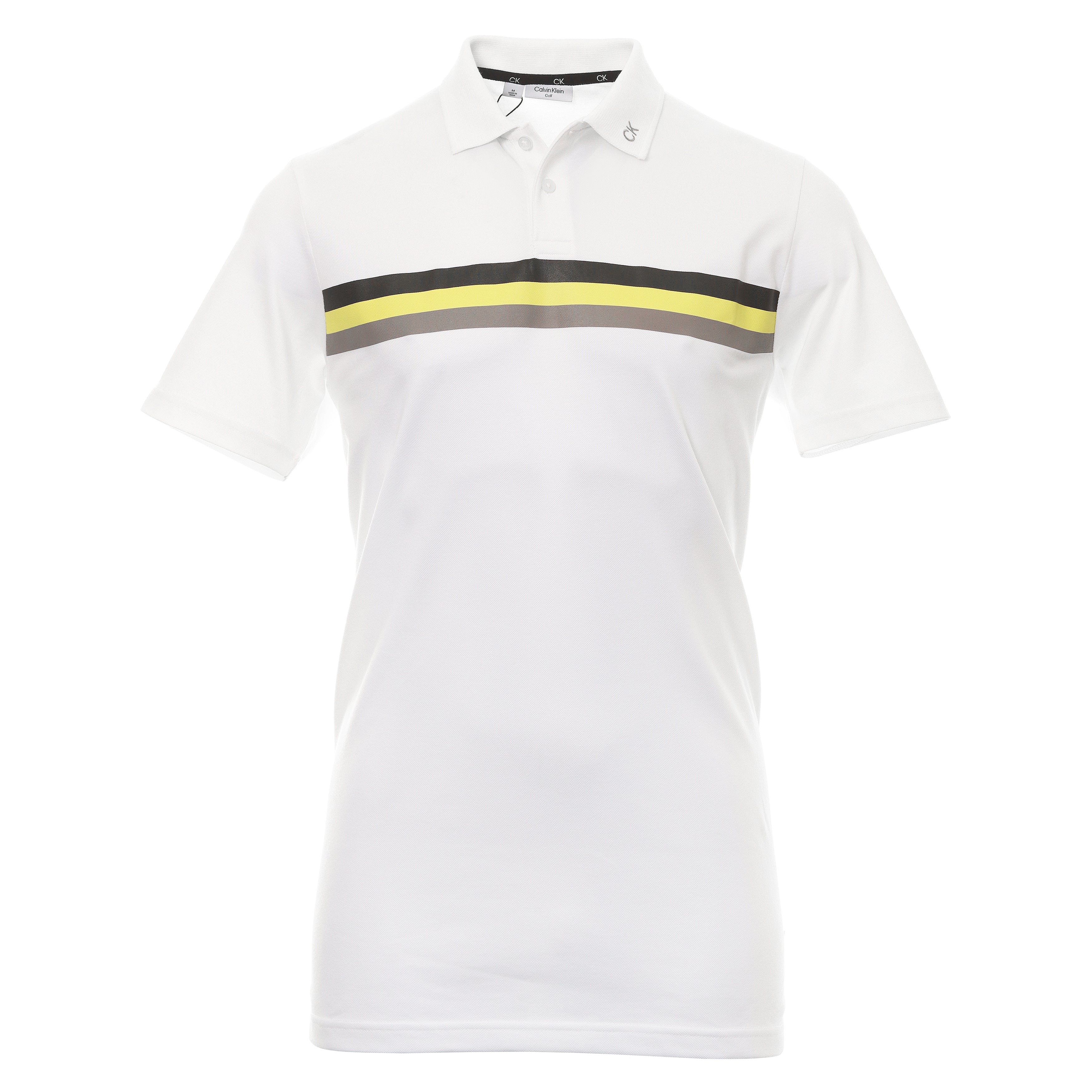 Calvin Klein Golf Parker Shirt CKMS23752 White Acid Yellow | Function18 ...